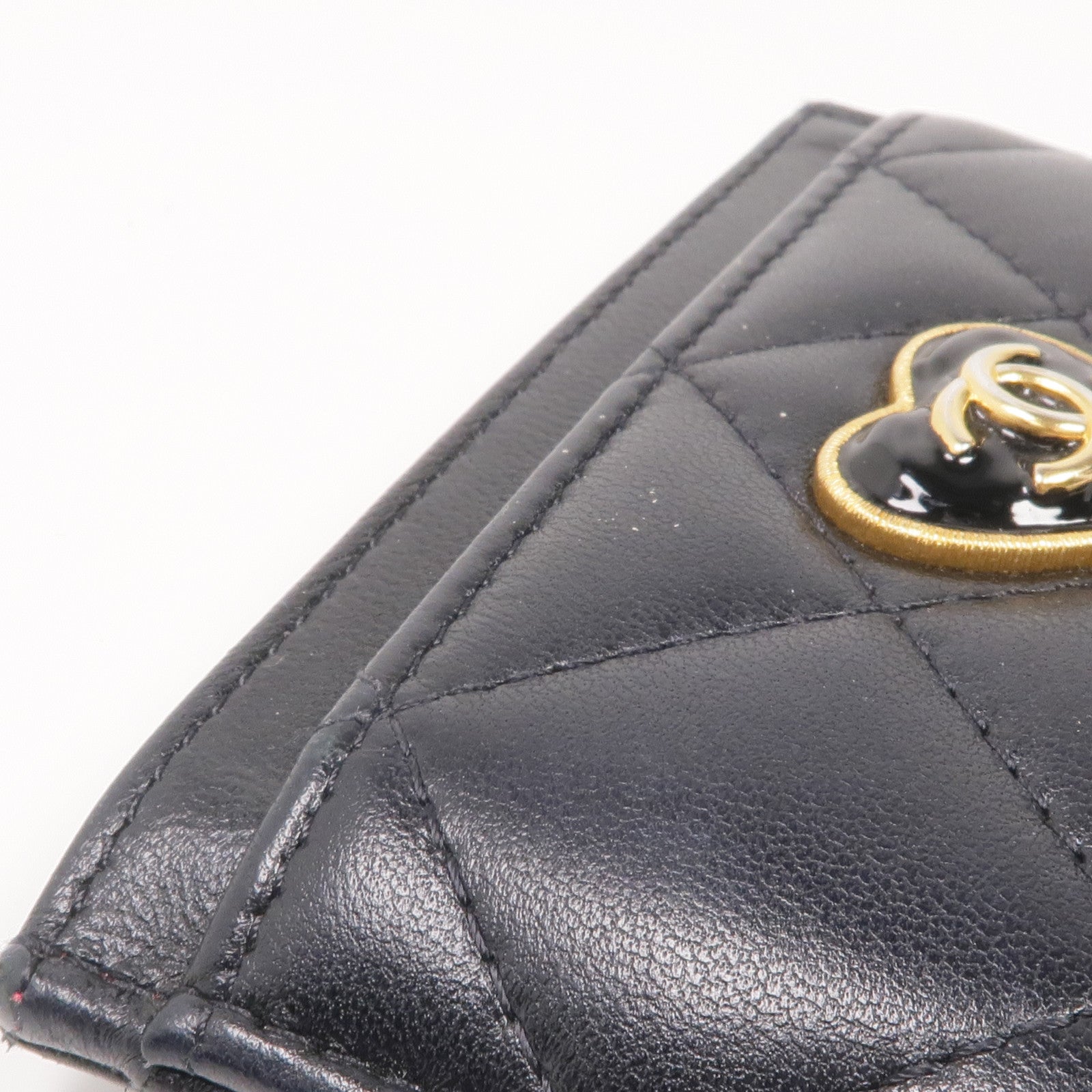CHANEL 羊皮皮革Coco Love Card Case金扣卡片套