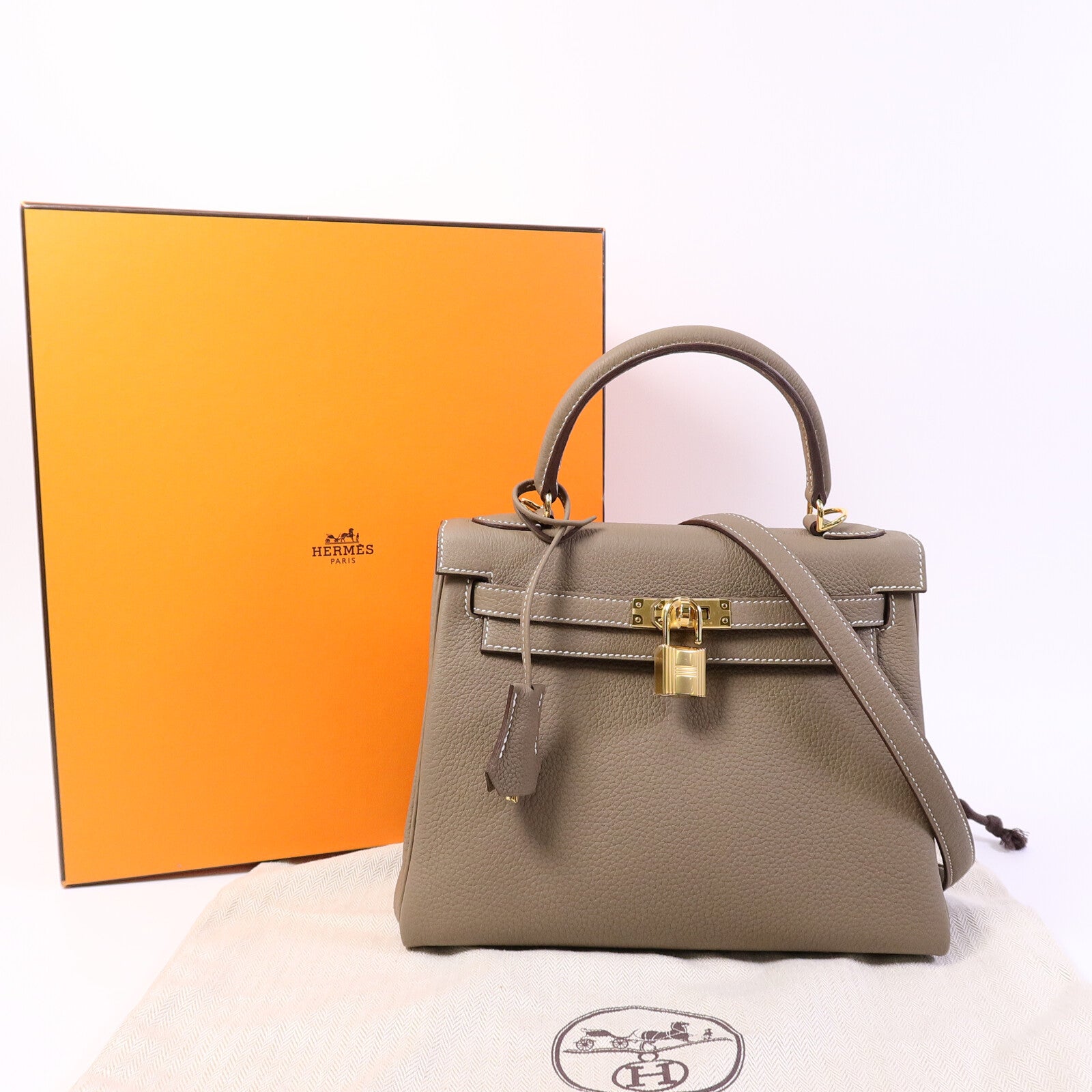 HERMES Togo皮革Kelly 25手挽肩背兩用袋