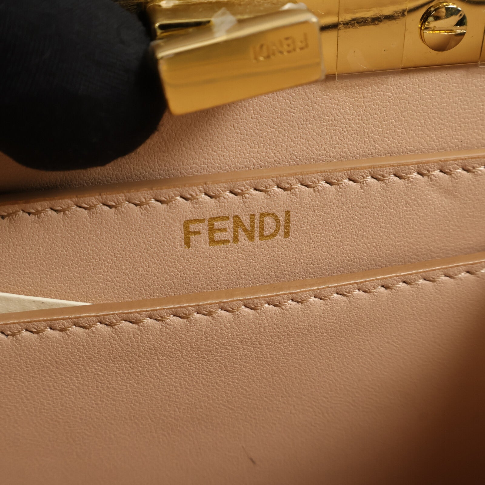 FENDI 馬毛Peekaboo ISeeU Petite手挽肩背兩用袋