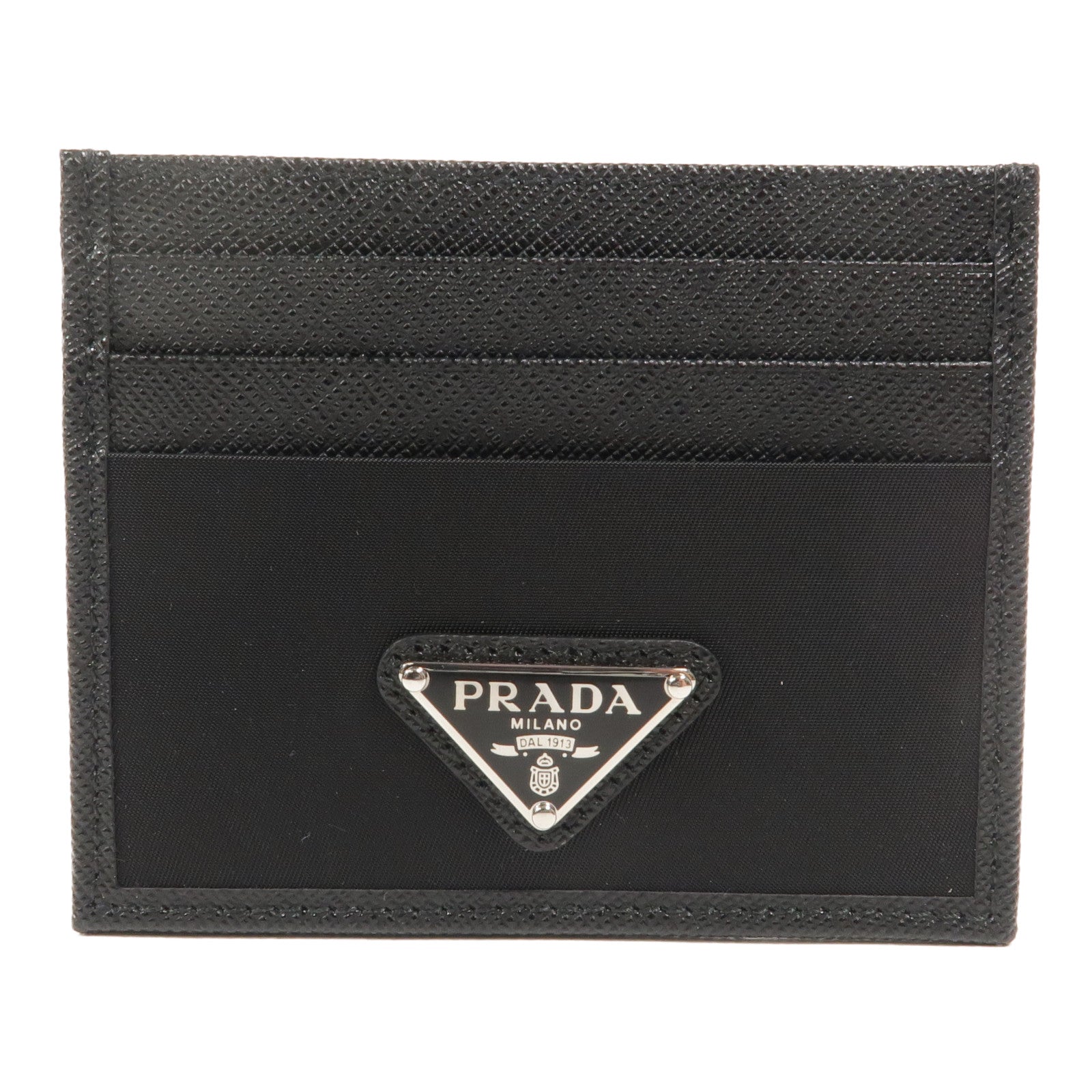 PRADA 尼龍/皮革Re-Nylon & Saffiano Leather Card Holder卡片套