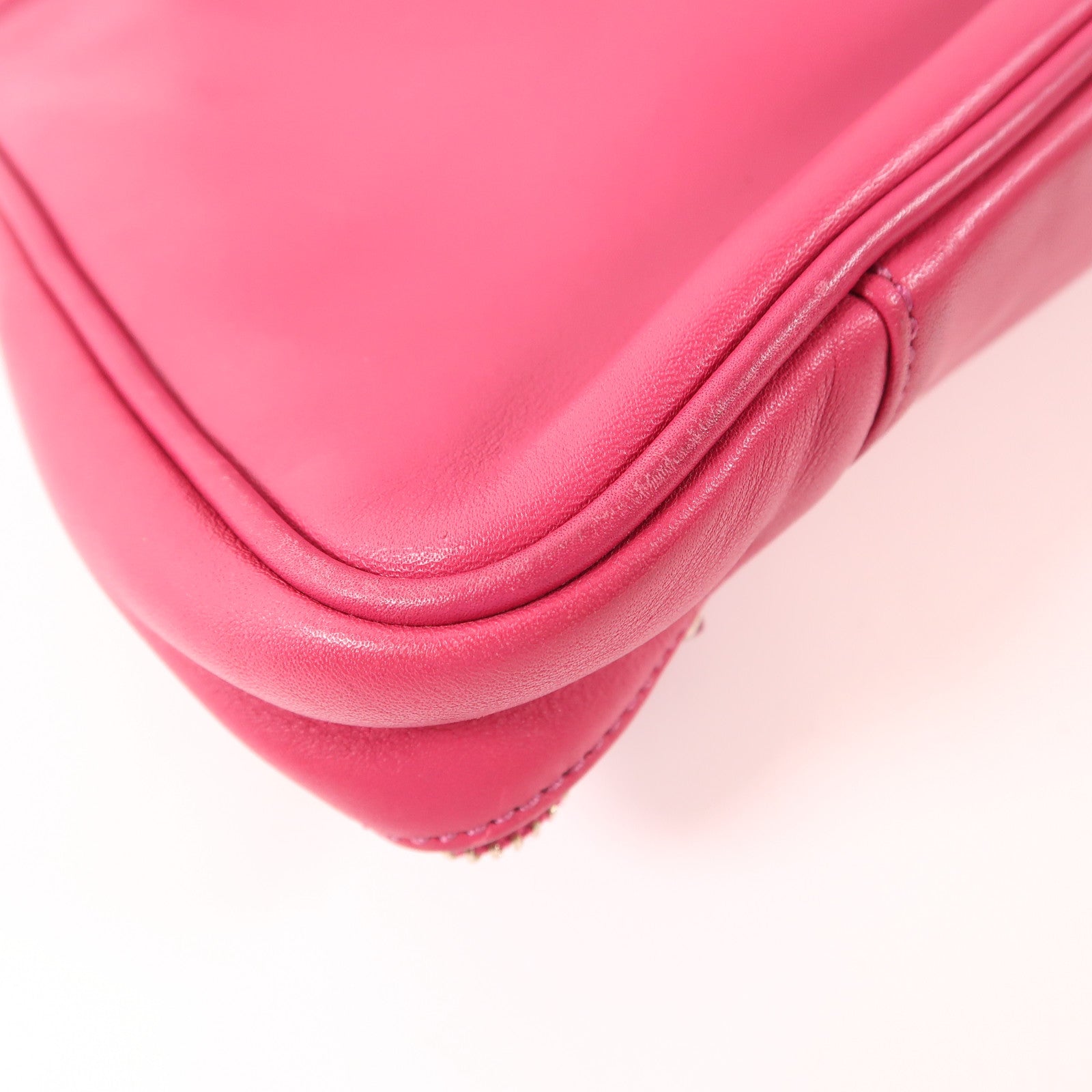 COACH SHW Handbag Calfskin Leather Pink