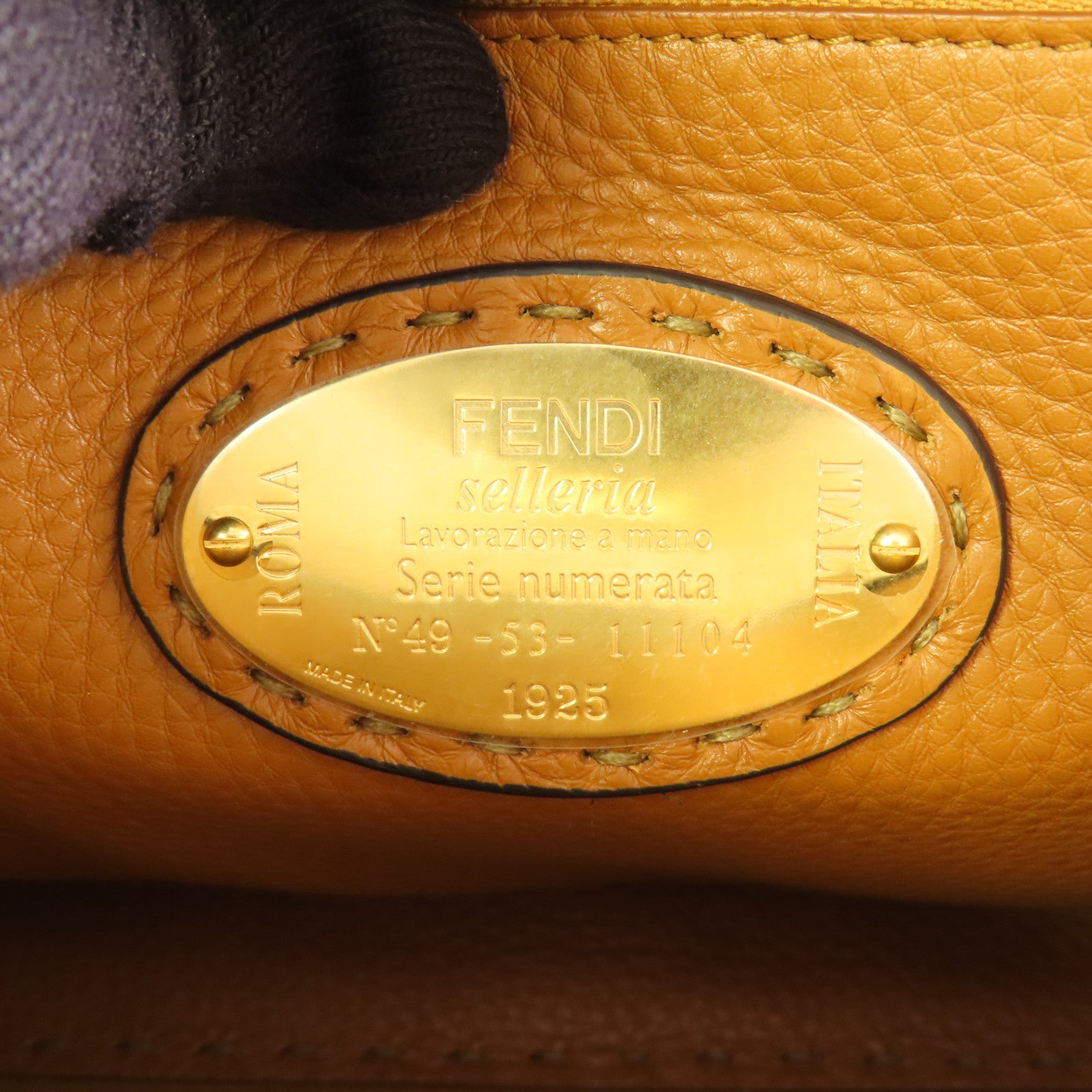 FENDI 【激減優惠】牛皮皮革Peekaboo金扣手挽肩背兩用袋