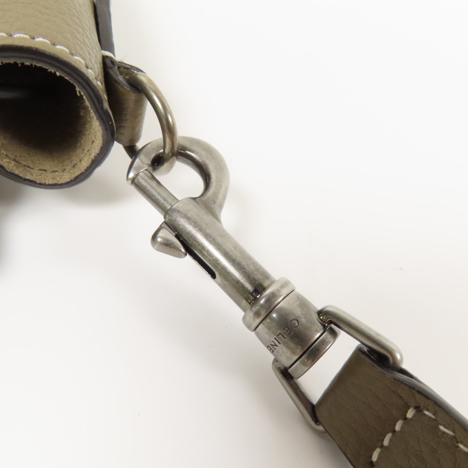 CELINE 牛皮皮革Nano Luggage銀扣手挽肩背兩用袋