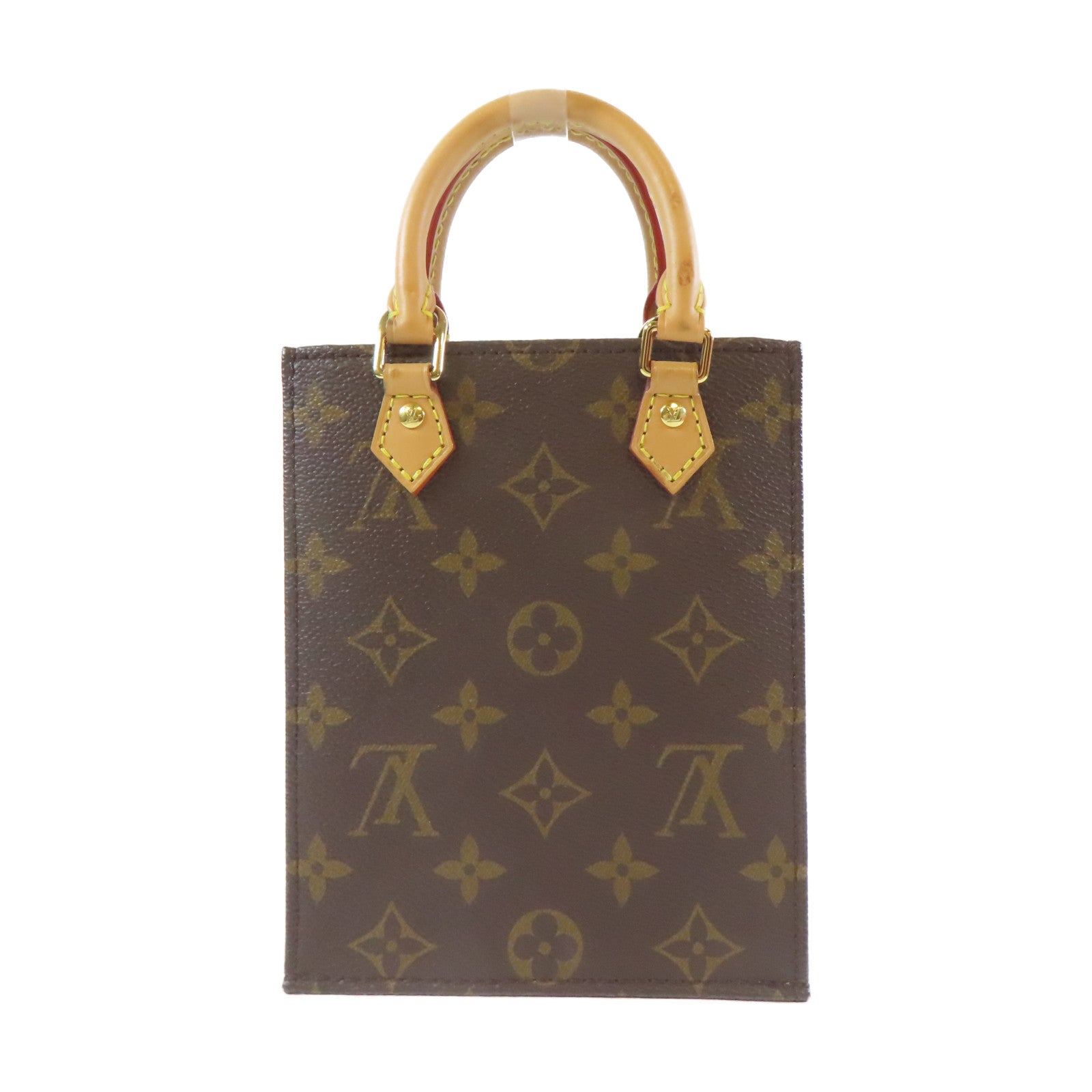 LOUIS VUITTON 【激減優惠】Monogram Petit Sac Plat金扣肩背袋啡色