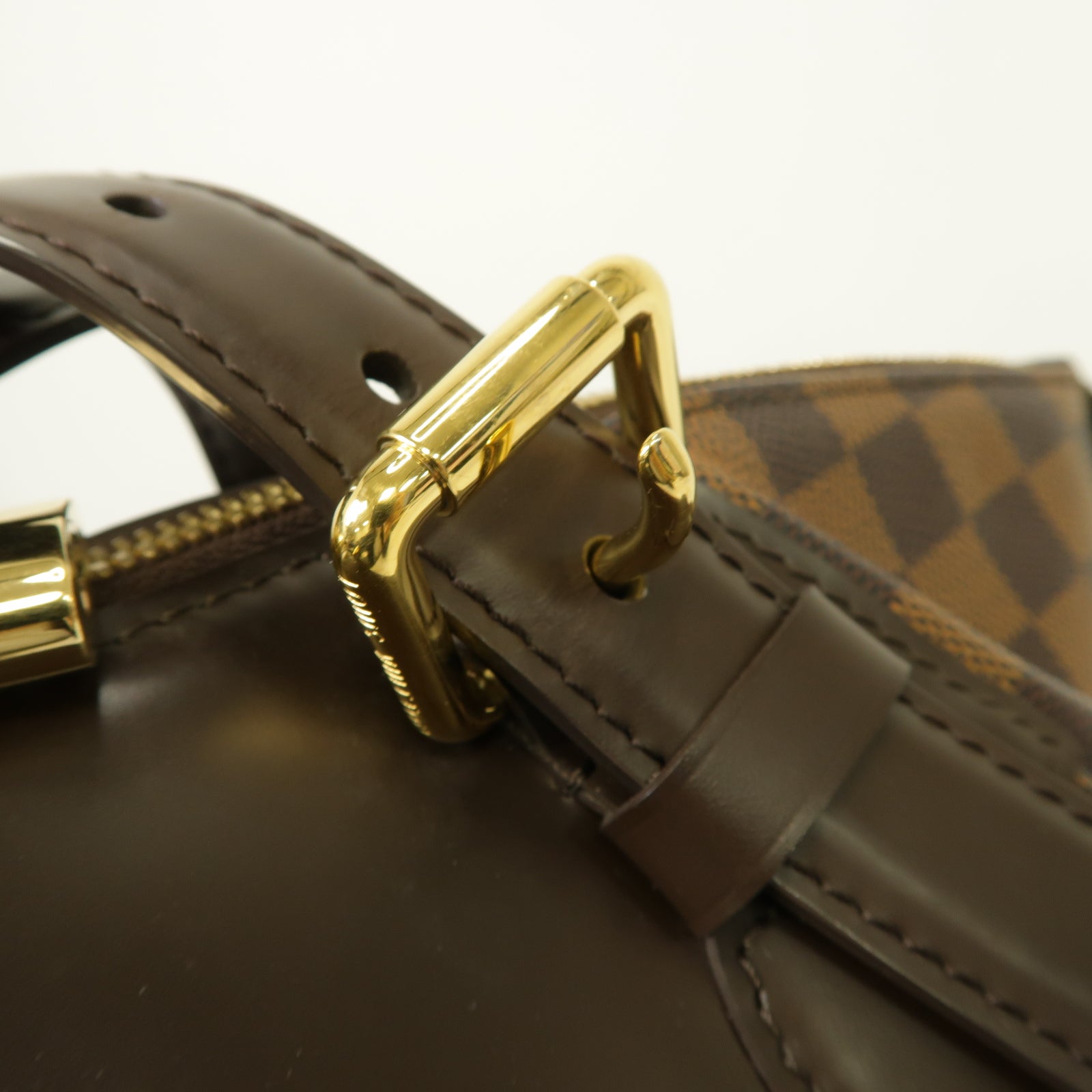 LOUIS VUITTON 【激減優惠】Damier Verona MM金扣肩背袋棕色