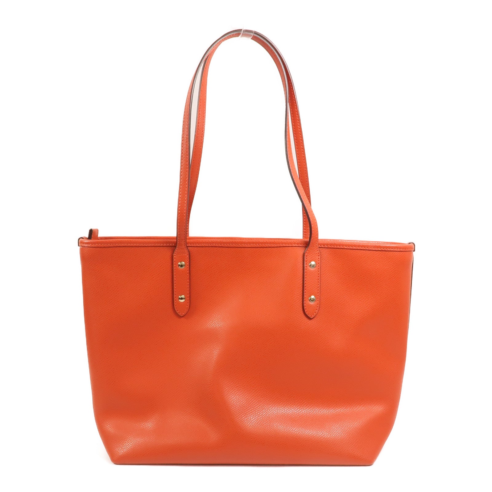 COACH 牛皮皮革Tote Bag金扣手挽袋