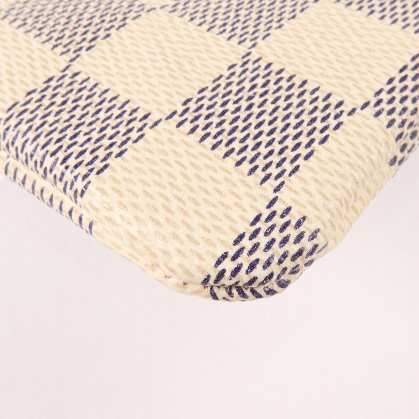 LOUIS VUITTON Damier Azur Pochette Cles Key Pouch Coin Purse金扣鎖匙/零錢包