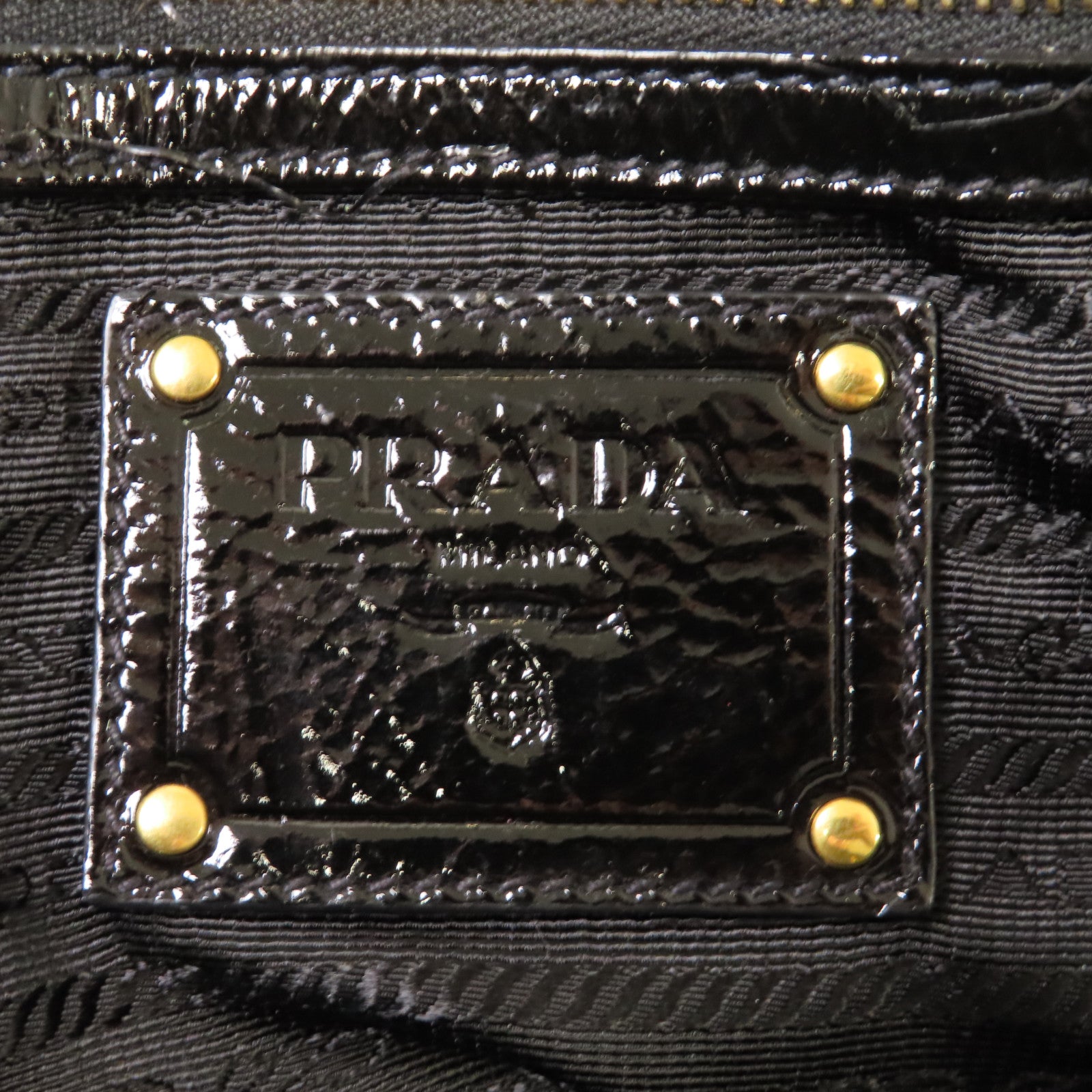 PRADA 【激減優惠】牛皮皮革2 Way Shoulder金扣手挽肩背兩用袋黑色