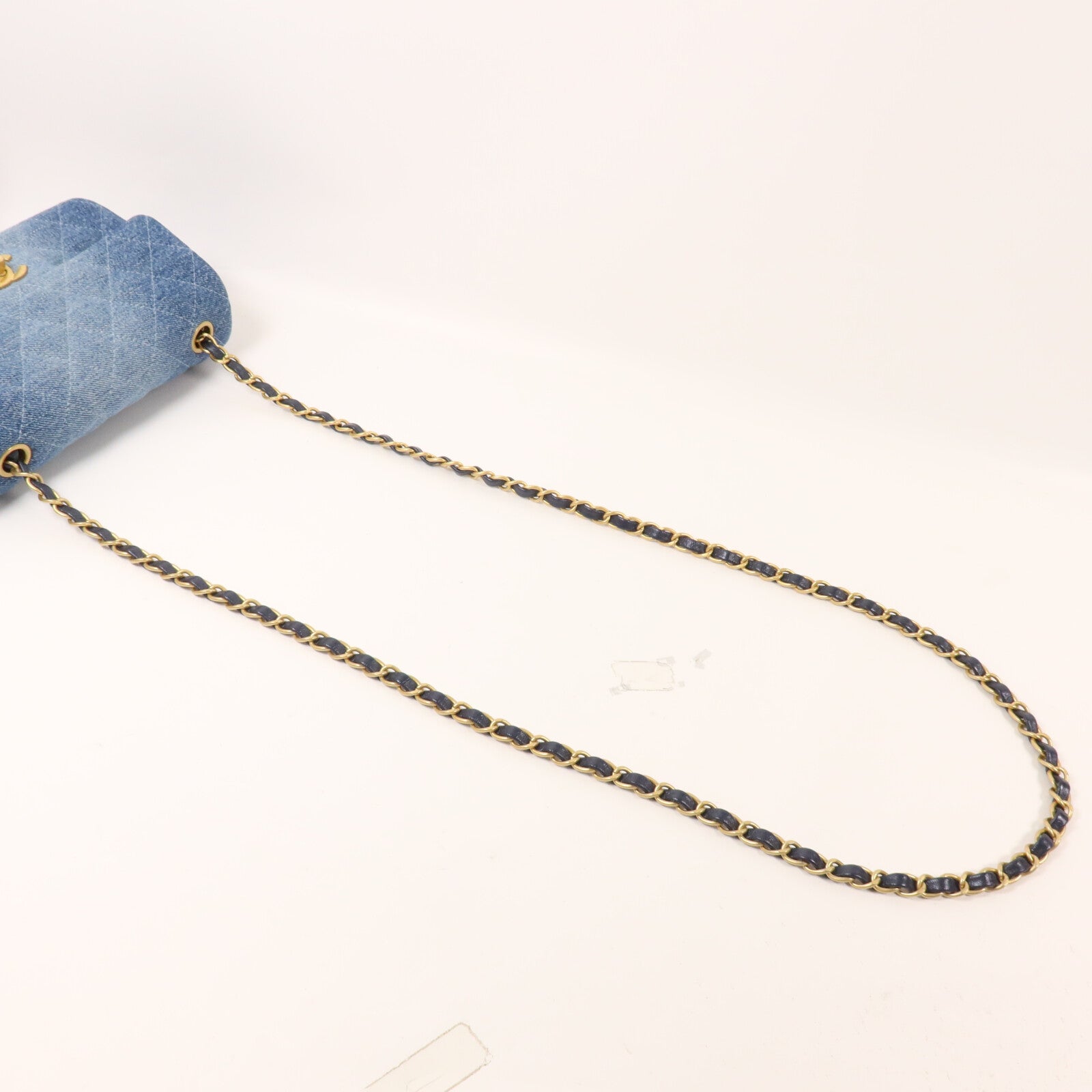 CHANEL 牛仔布Mini Classic 20鏈帶肩背袋