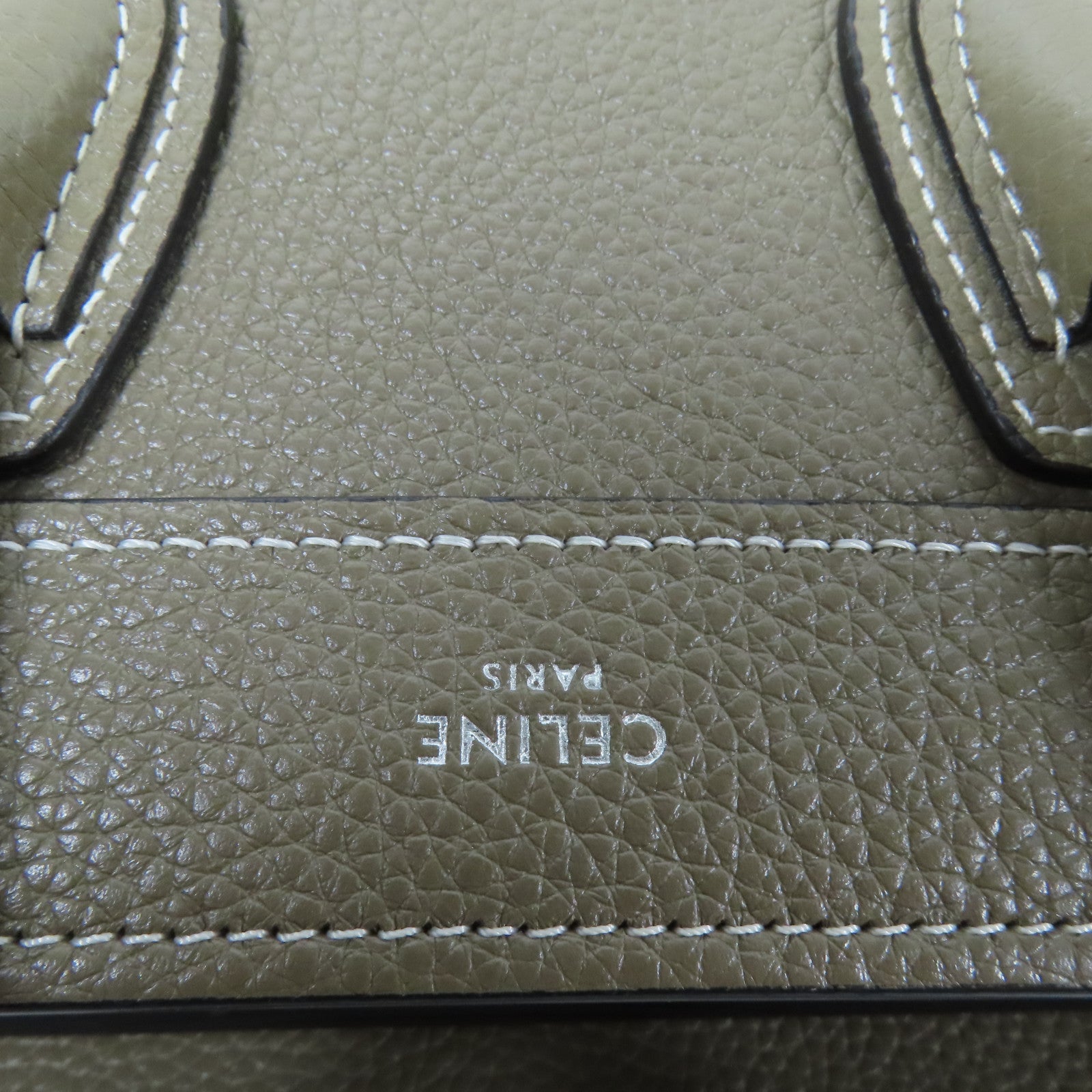 CELINE 牛皮皮革Nano Luggage銀扣手挽肩背兩用袋