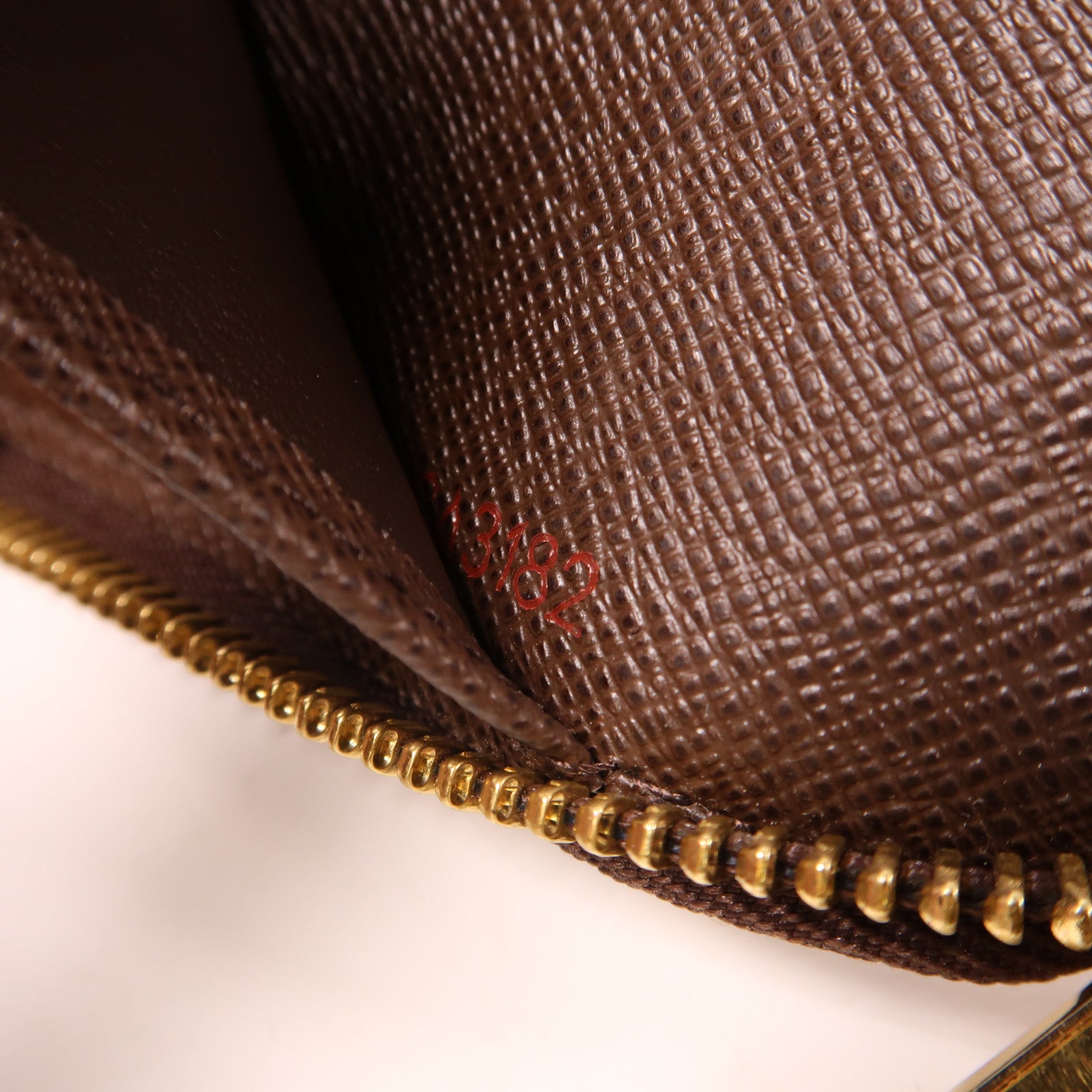 LOUIS VUITTON Damier Zippy Organizer金扣拉鍊長錢包啡色