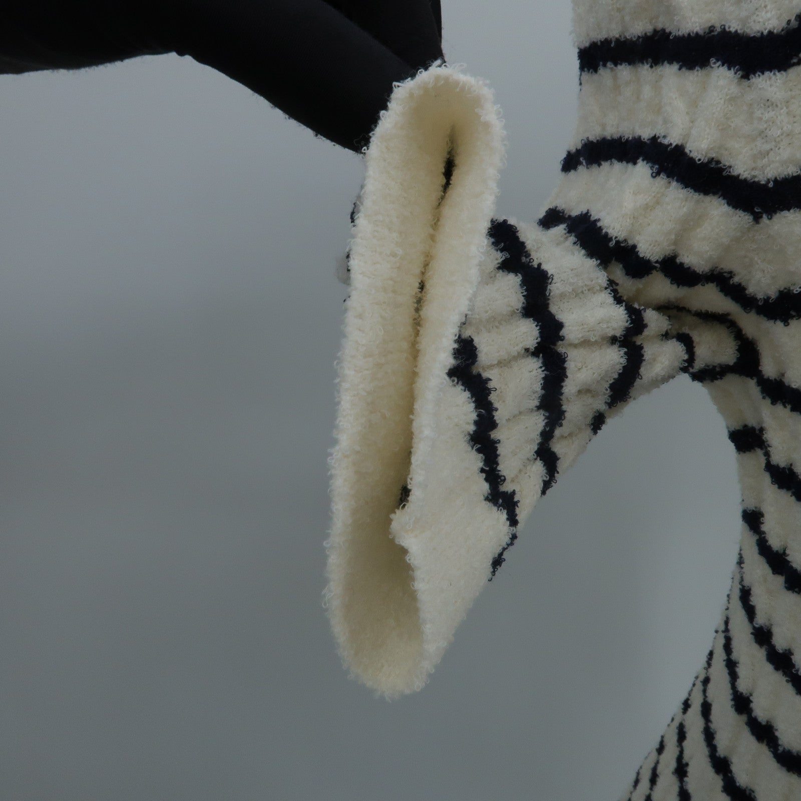 CHANEL Wool/Acrylic/Polyamide Striped Knit Sweater Dress連身裙