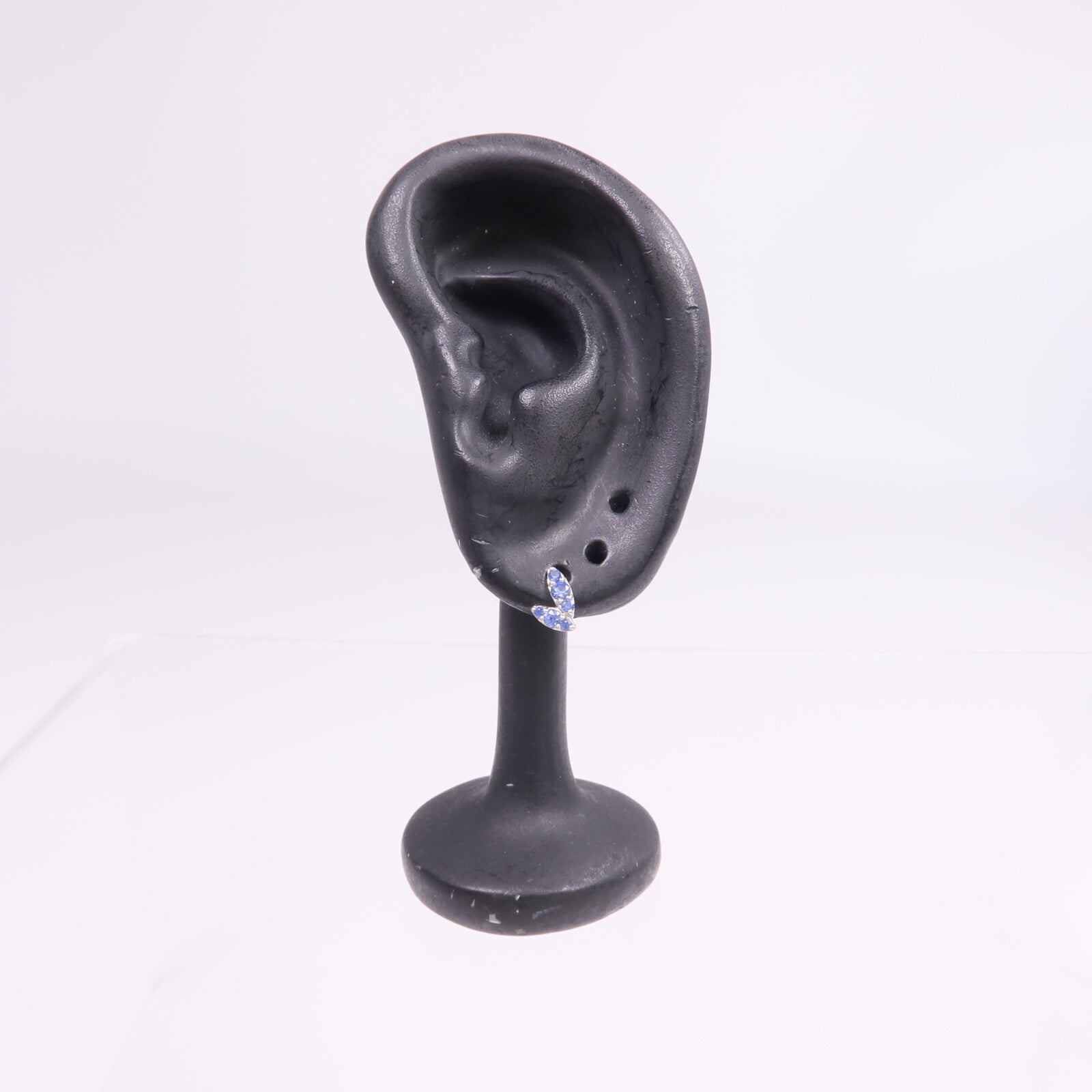 JEWELRY 18K白金Sapphire Earrings藍寶石耳環