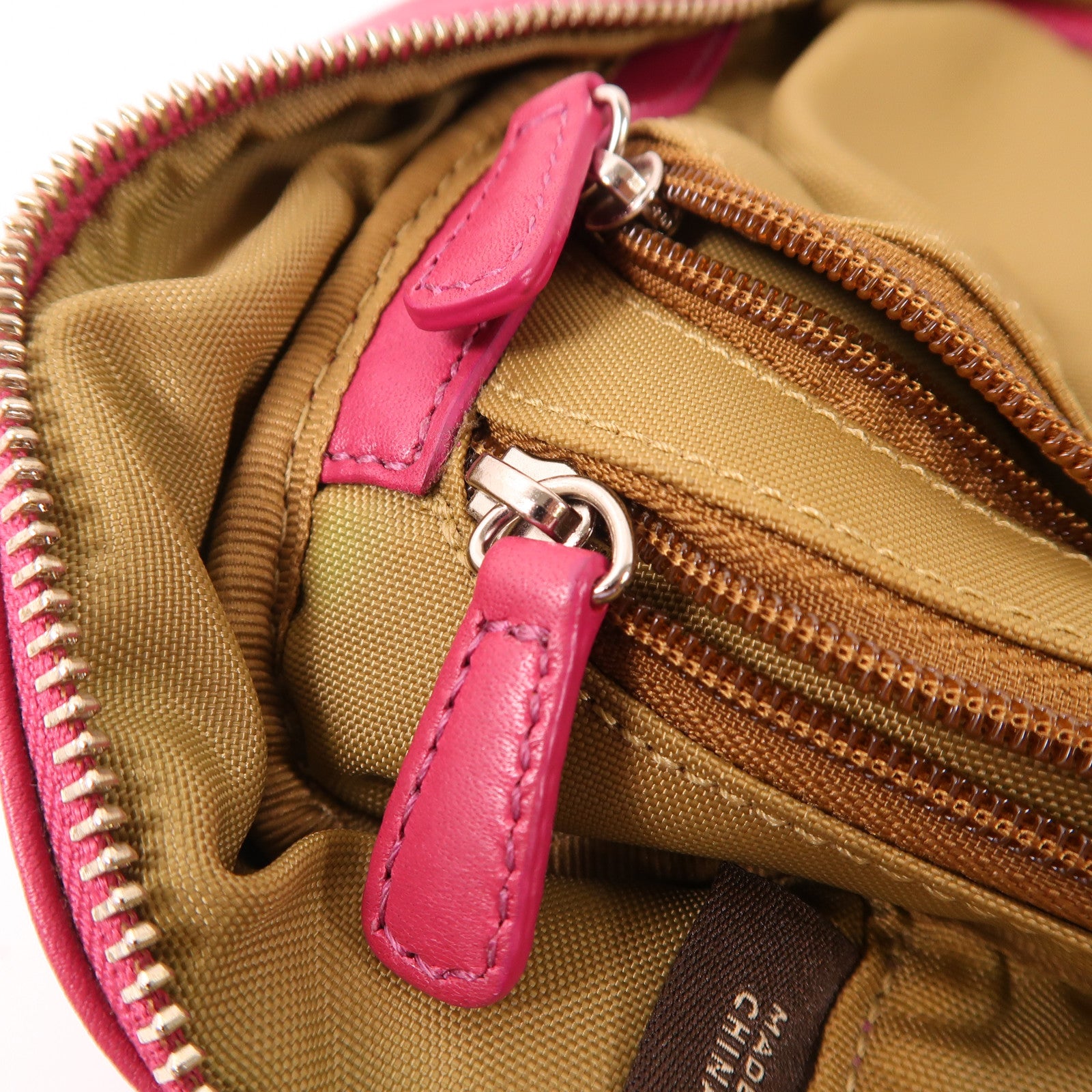 COACH SHW Handbag Calfskin Leather Pink