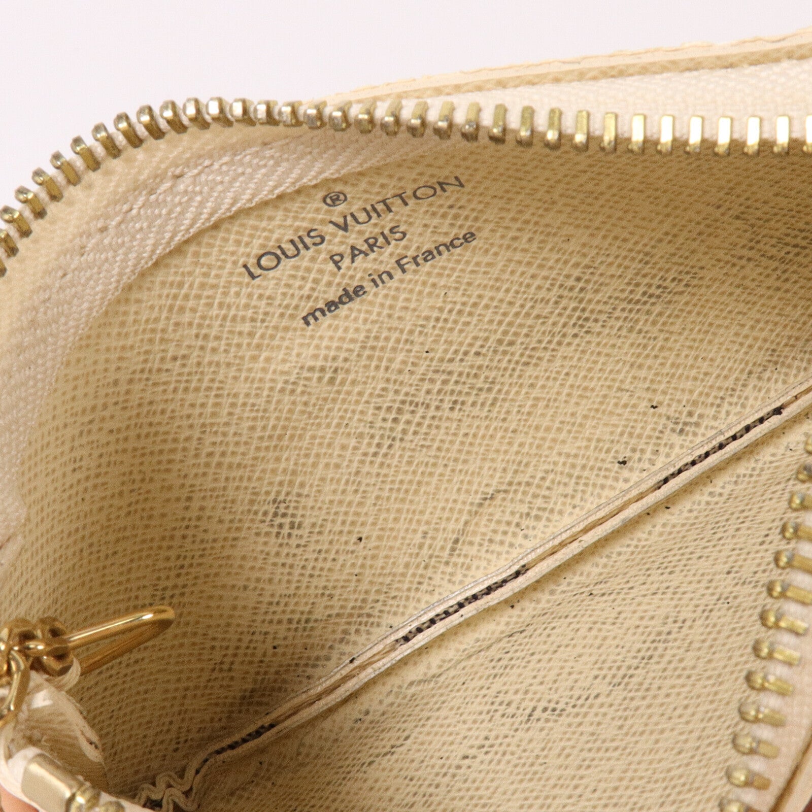 LOUIS VUITTON Damier Azur Pochette Cles Key Pouch Coin Purse金扣鎖匙/零錢包