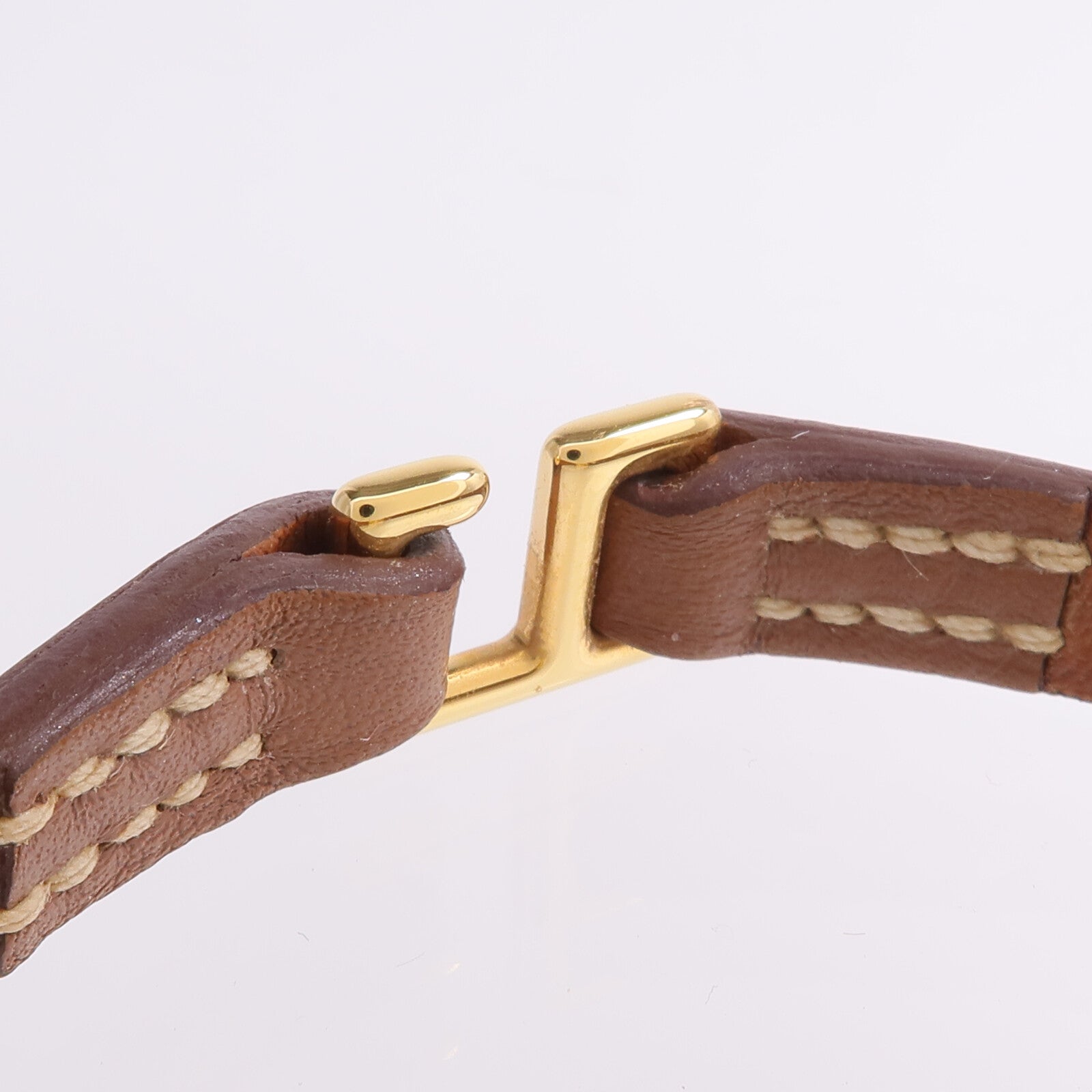 HERMES Swift皮革Mini Rivale Bracelet手帶Gold