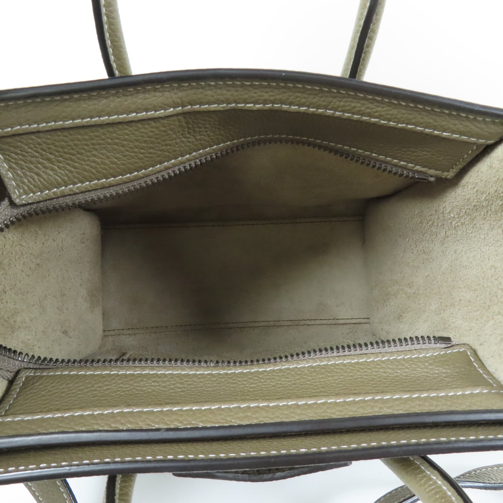 CELINE 牛皮皮革Nano Luggage銀扣手挽肩背兩用袋