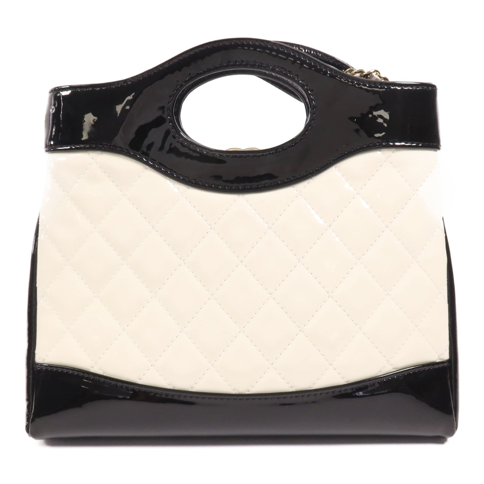 CHANEL 漆皮皮革Chanel 31 Mini金扣手挽肩背兩用袋