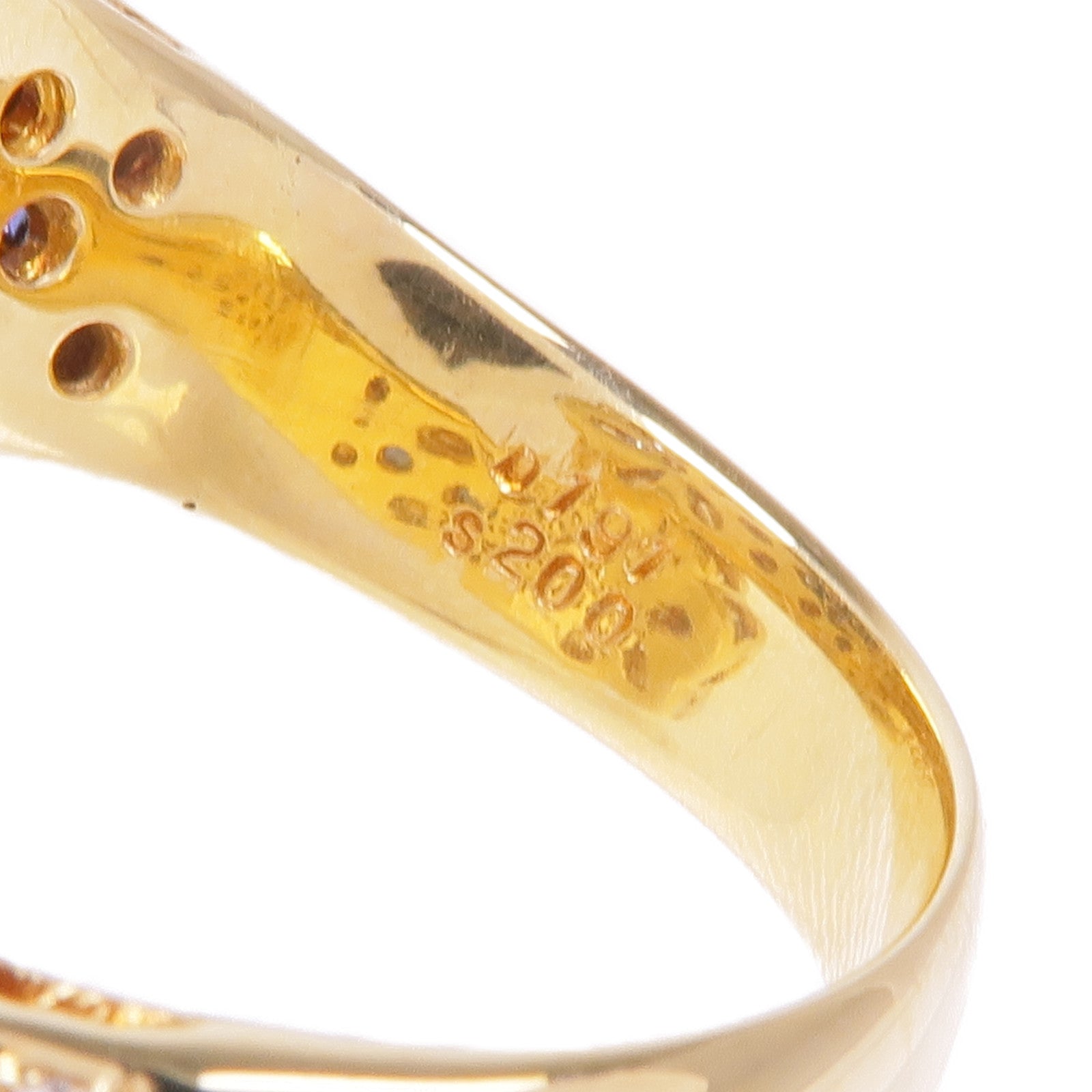 JEWELRY 18K黃金Sapphire Diamond Ring藍寶石/鑽石US#7