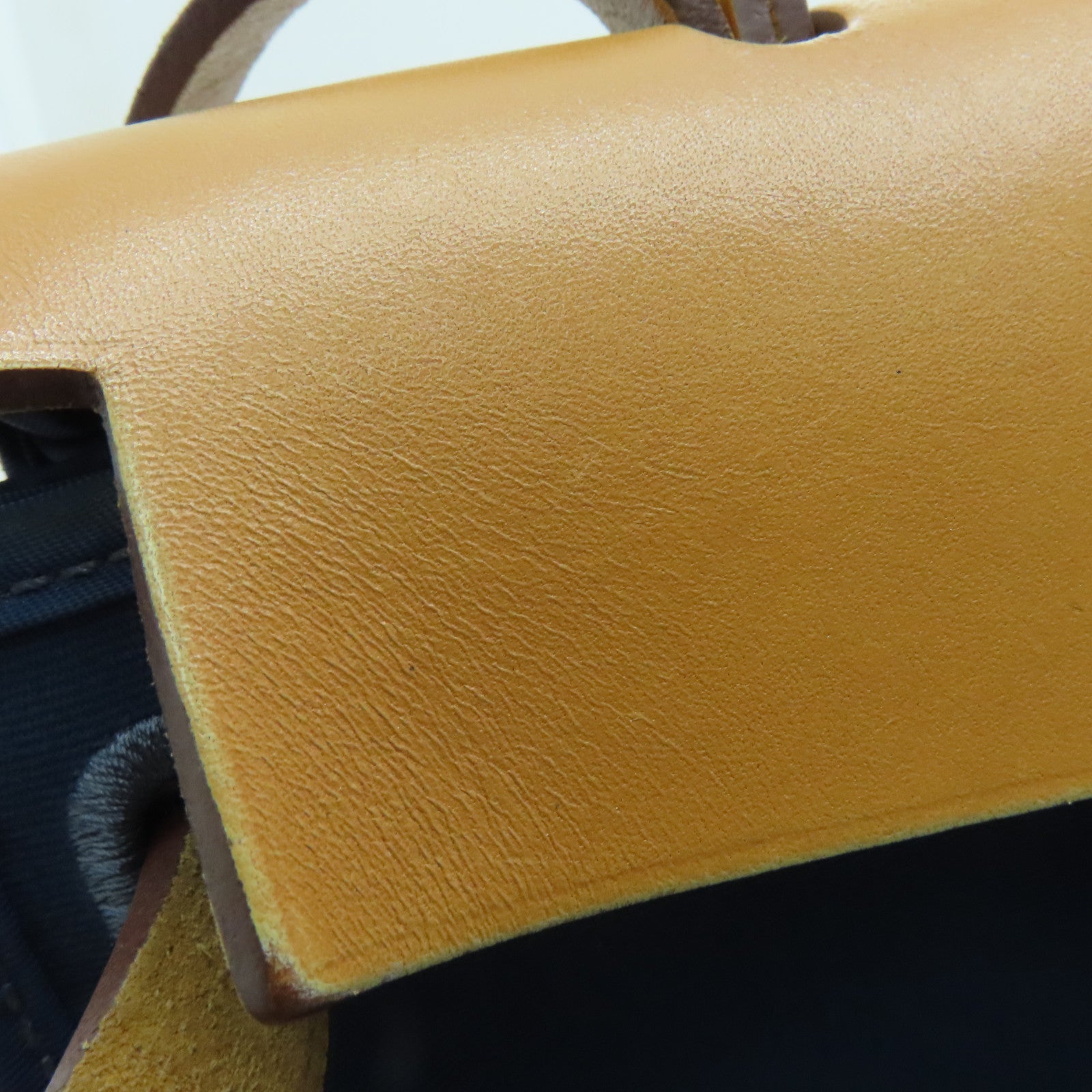 HERMES 帆布HerBag PM銀扣手挽肩背兩用袋Blue De Malte/藍色