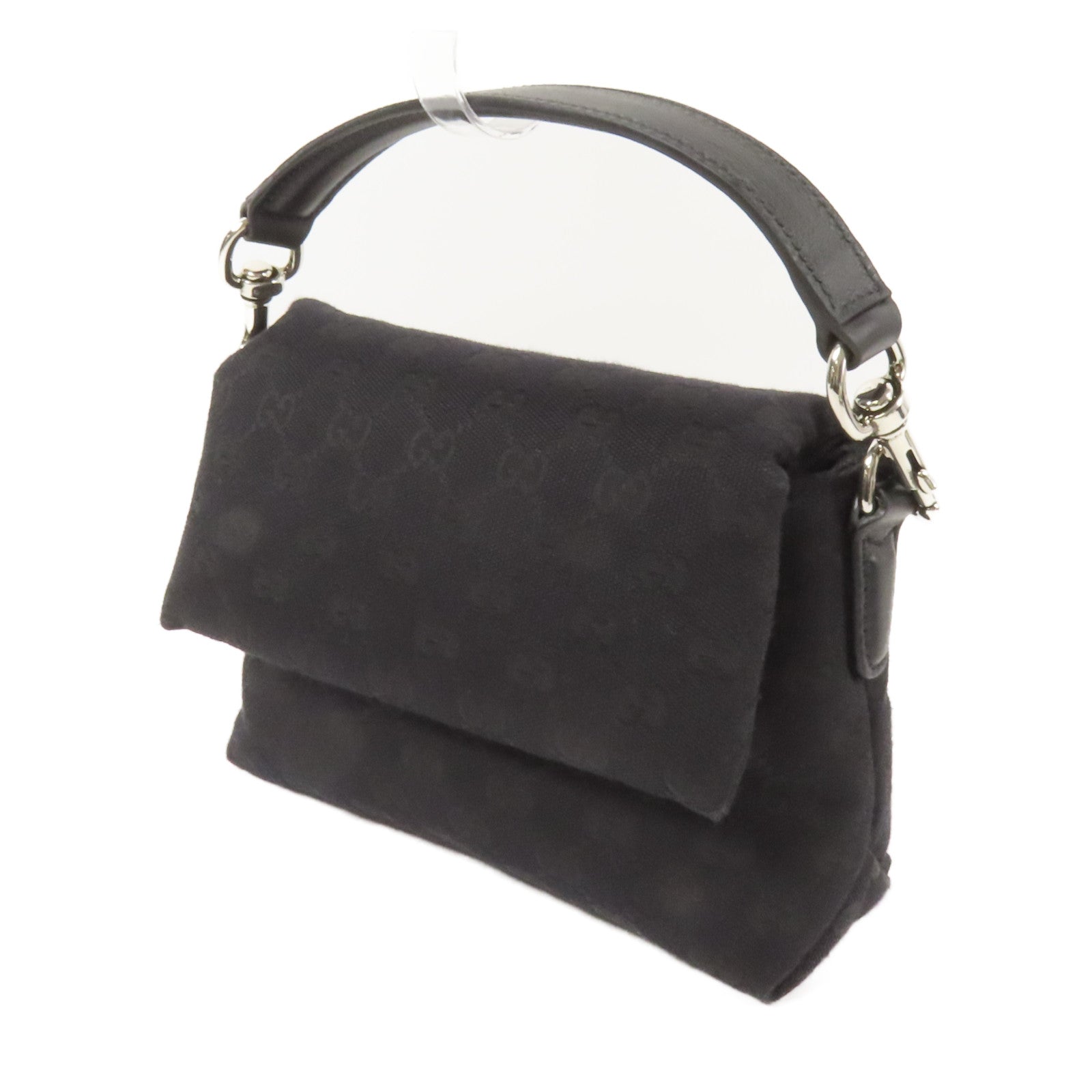 GUCCI 帆布Crossbody GG銀扣手挽肩背兩用袋