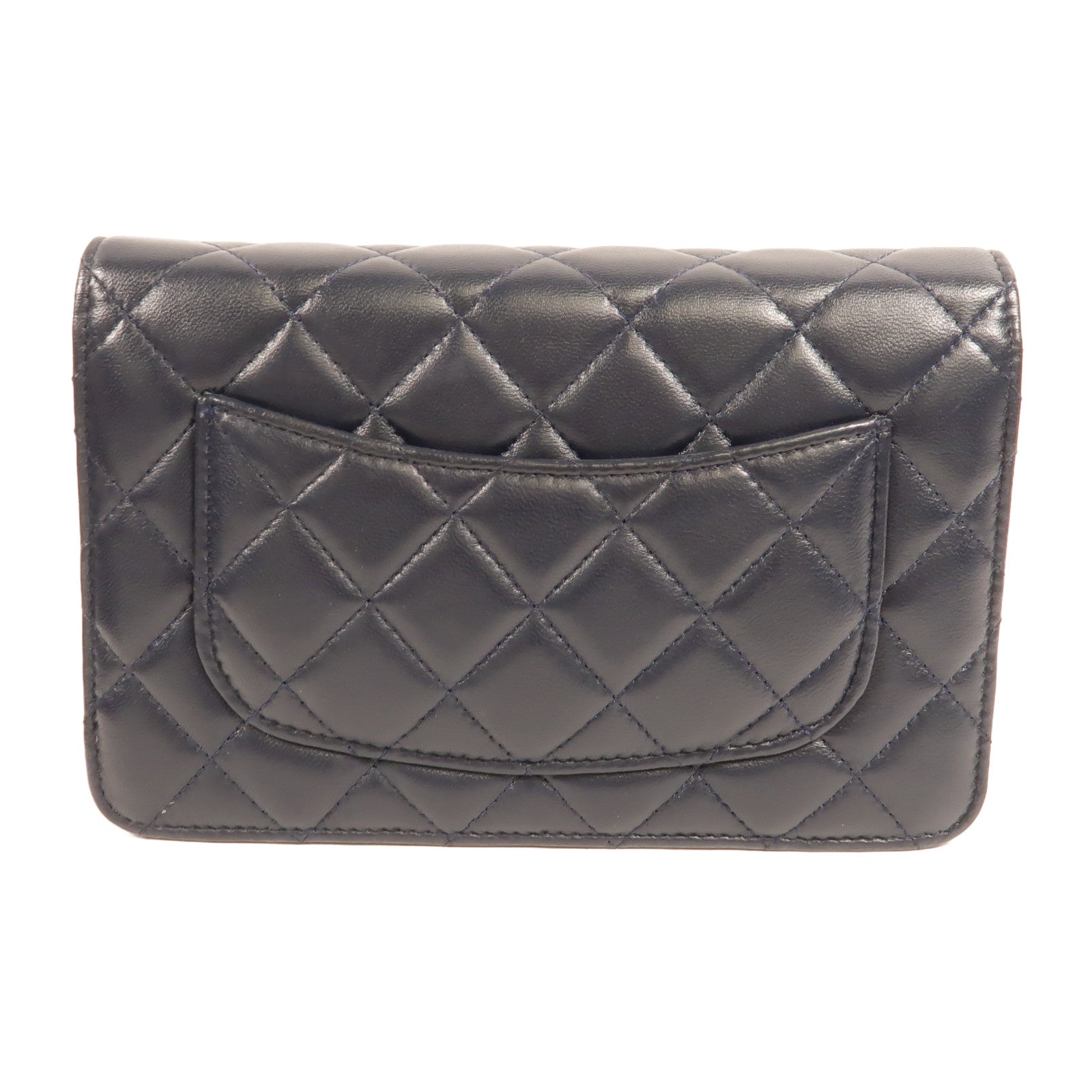 CHANEL 羊皮皮革WOC Wallet On Chain Gold Ball鏈帶肩背袋