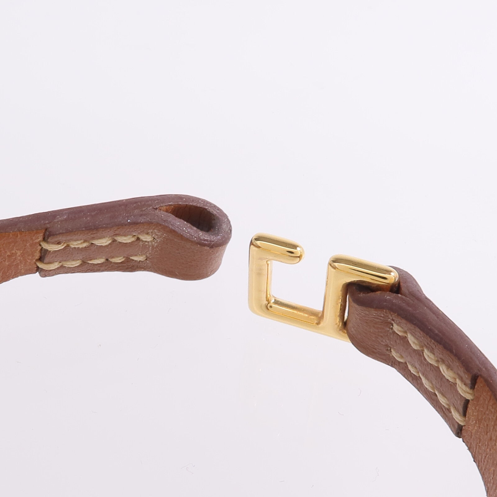 HERMES Swift皮革Mini Rivale Bracelet手帶Gold