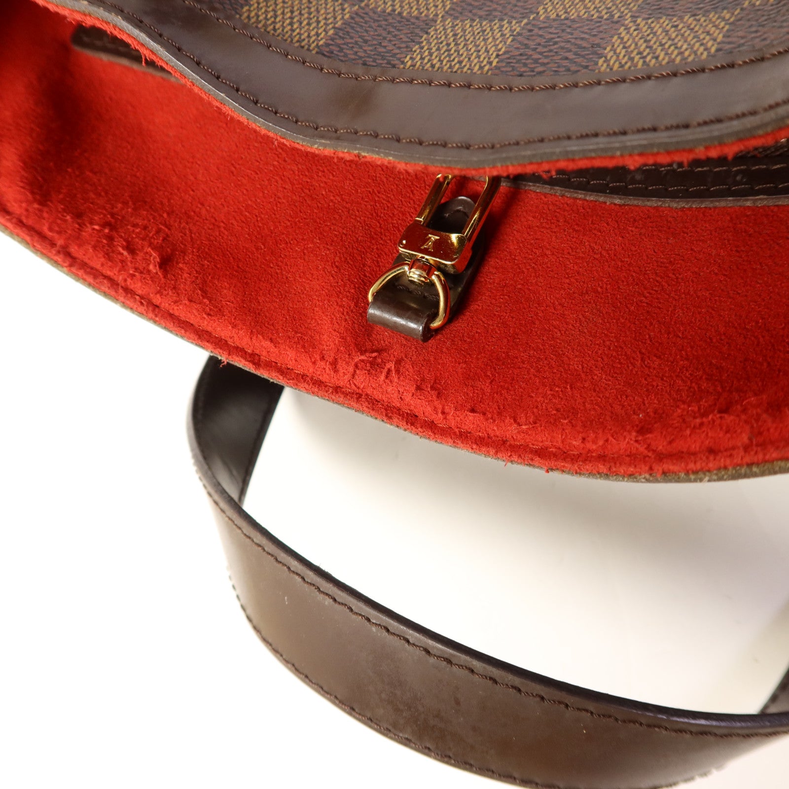 LOUIS VUITTON Damier Hampstead PM金扣手挽袋