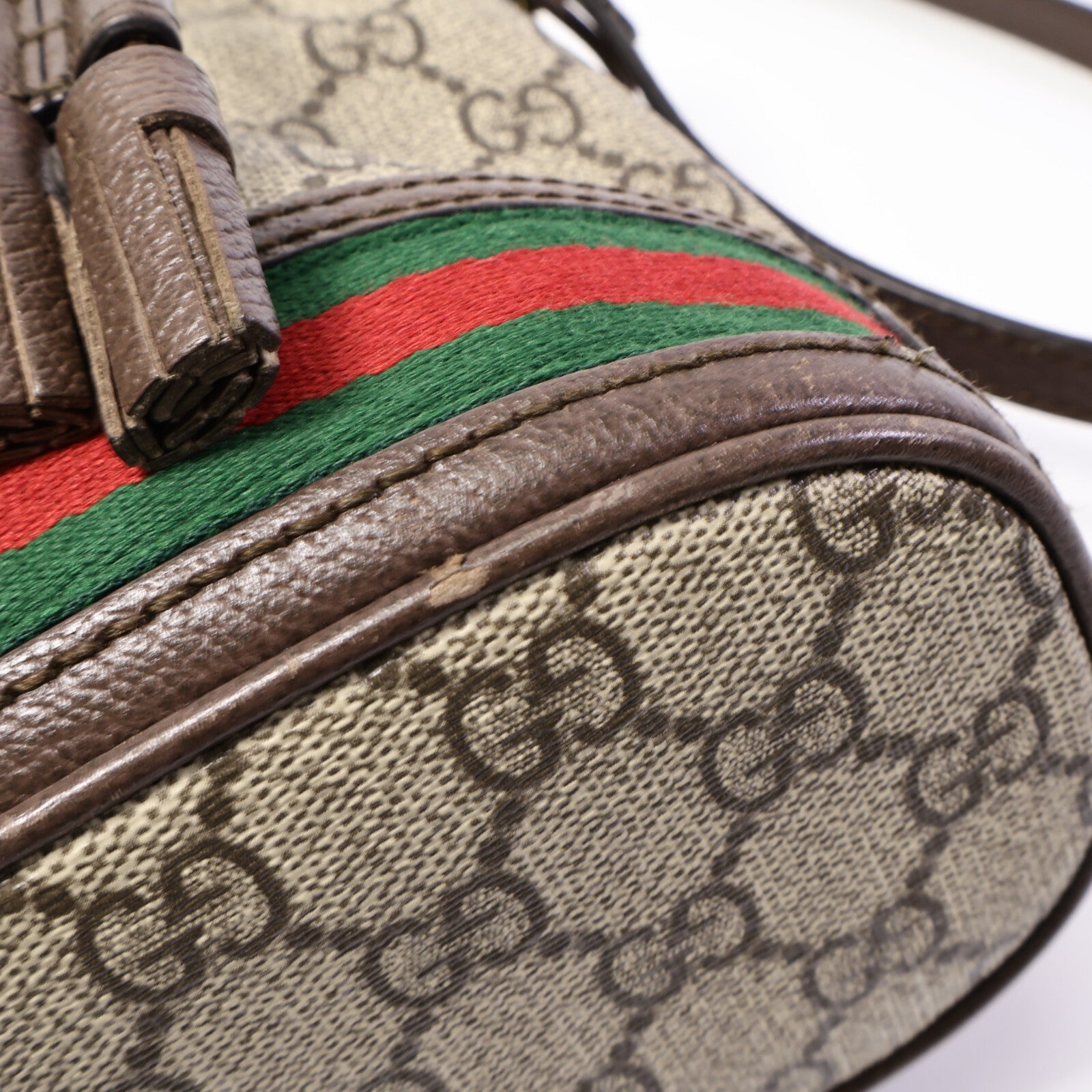 GUCCI 塗層帆布Ophidia Mini Bucket肩背袋