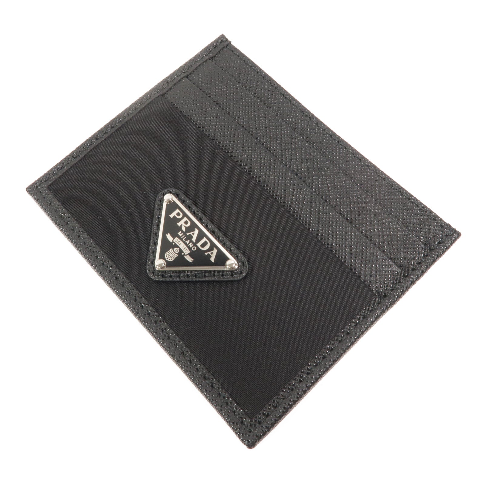 PRADA 尼龍/皮革Re-Nylon & Saffiano Leather Card Holder卡片套