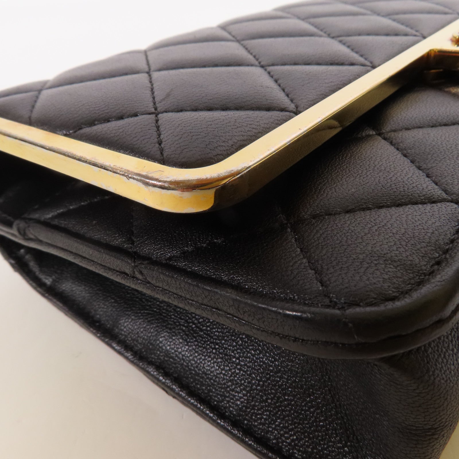 CHANEL 羊皮皮革Wallet On Chain金扣肩背袋