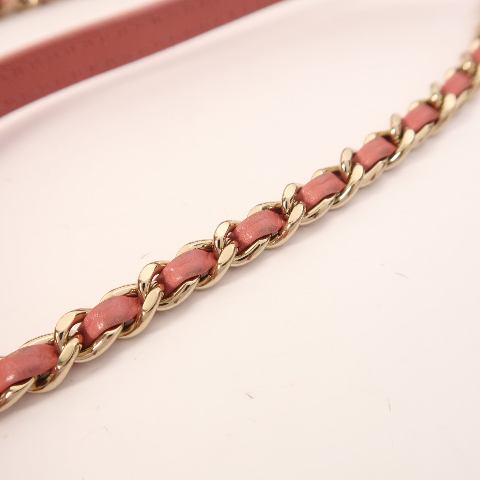 CHANEL 【激減優惠】牛皮皮革Chain Shoulder金扣鏈帶肩背袋