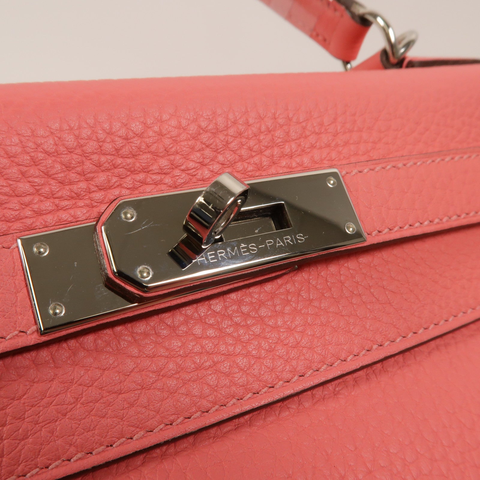 HERMES Togo皮革Kelly 28手挽肩背兩用袋Rose d'Ete