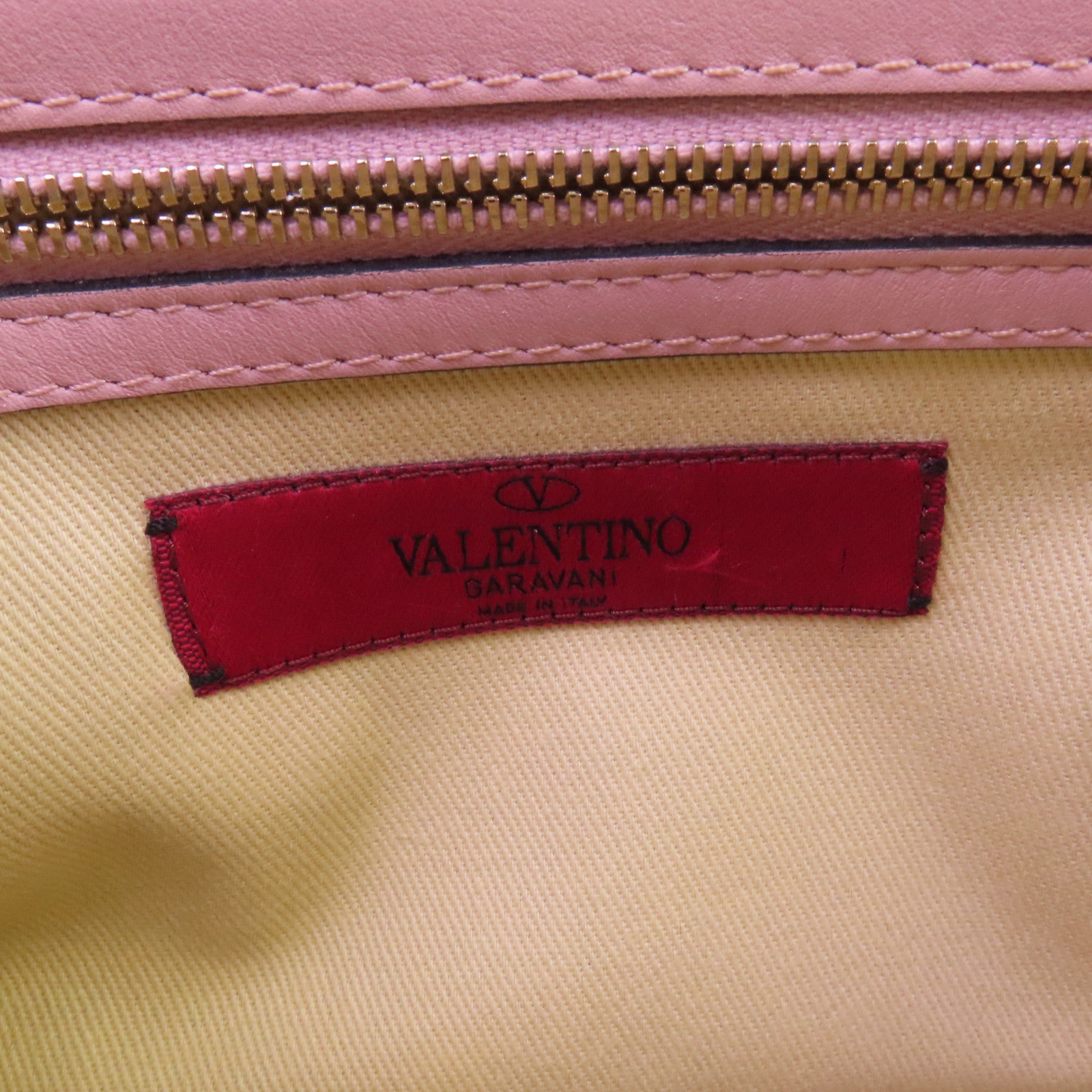 Valentino 牛皮皮革Rock Studs金扣手挽肩背兩用袋
