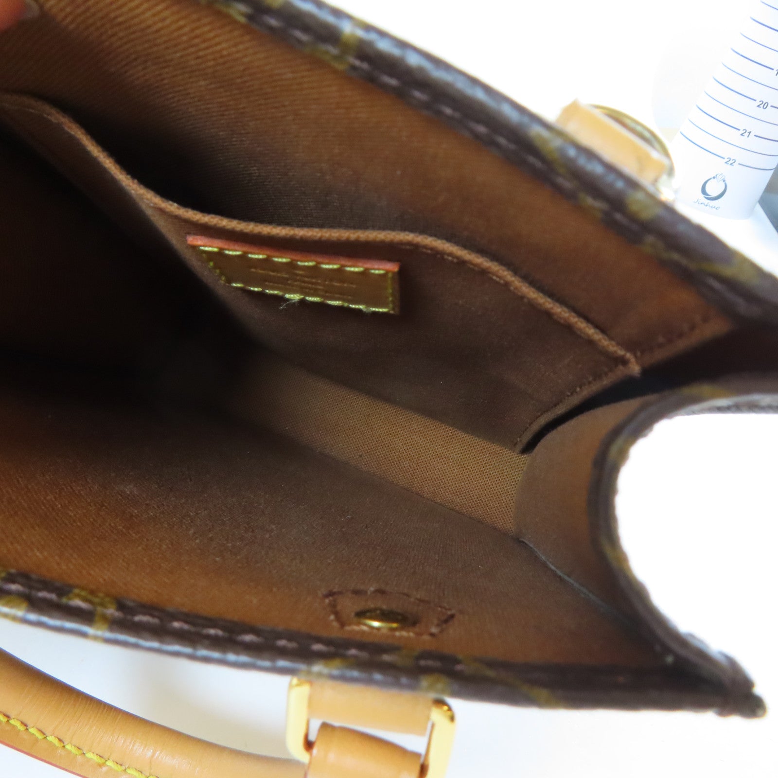 LOUIS VUITTON 【激減優惠】Monogram Petit Sac Plat金扣肩背袋啡色
