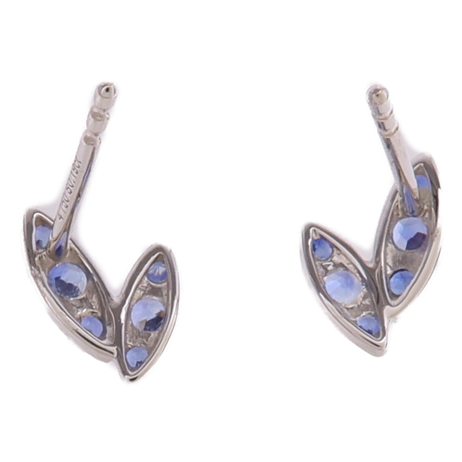 JEWELRY 18K白金Sapphire Earrings藍寶石耳環