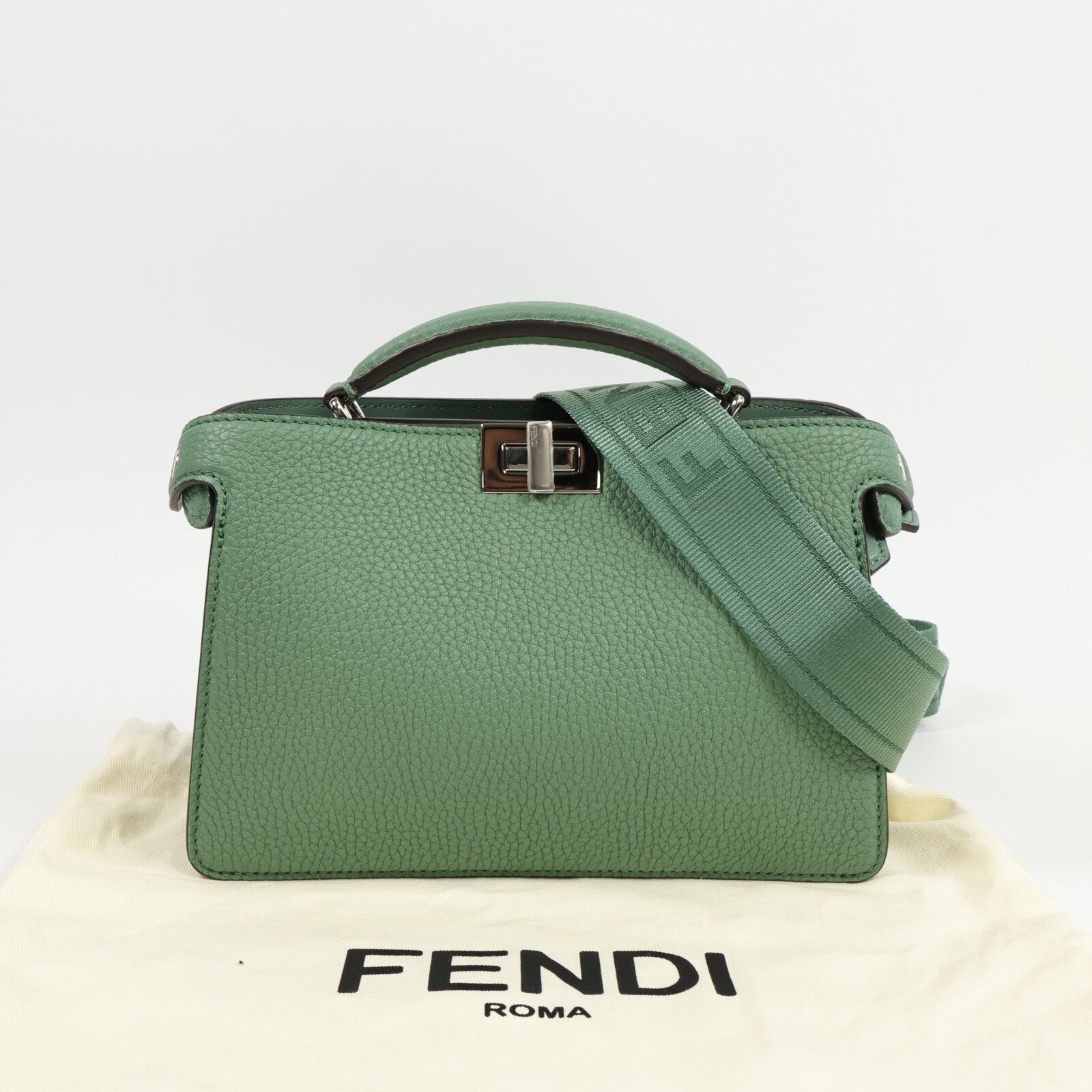 FENDI 牛皮皮革Peekaboo ISeeU X-Cross手挽肩背兩用袋