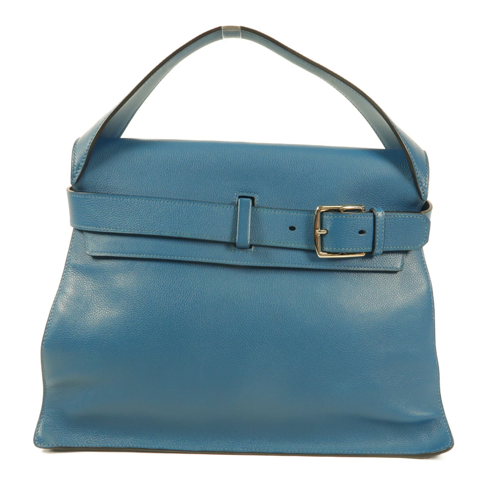 HERMES Evercolor皮革Etribelt手挽袋Bleu De Galice