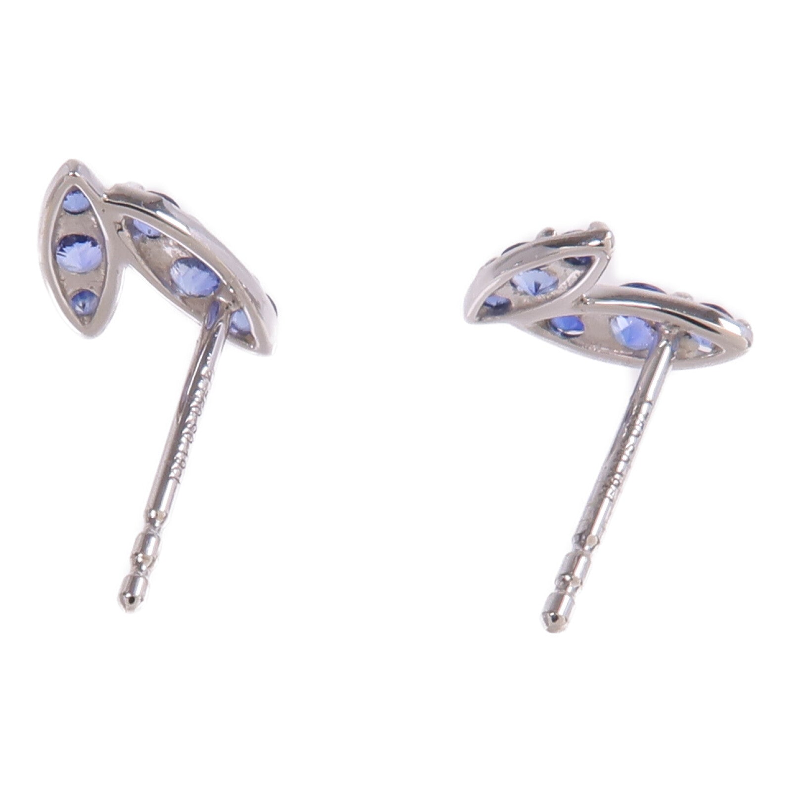 JEWELRY 18K白金Sapphire Earrings藍寶石耳環