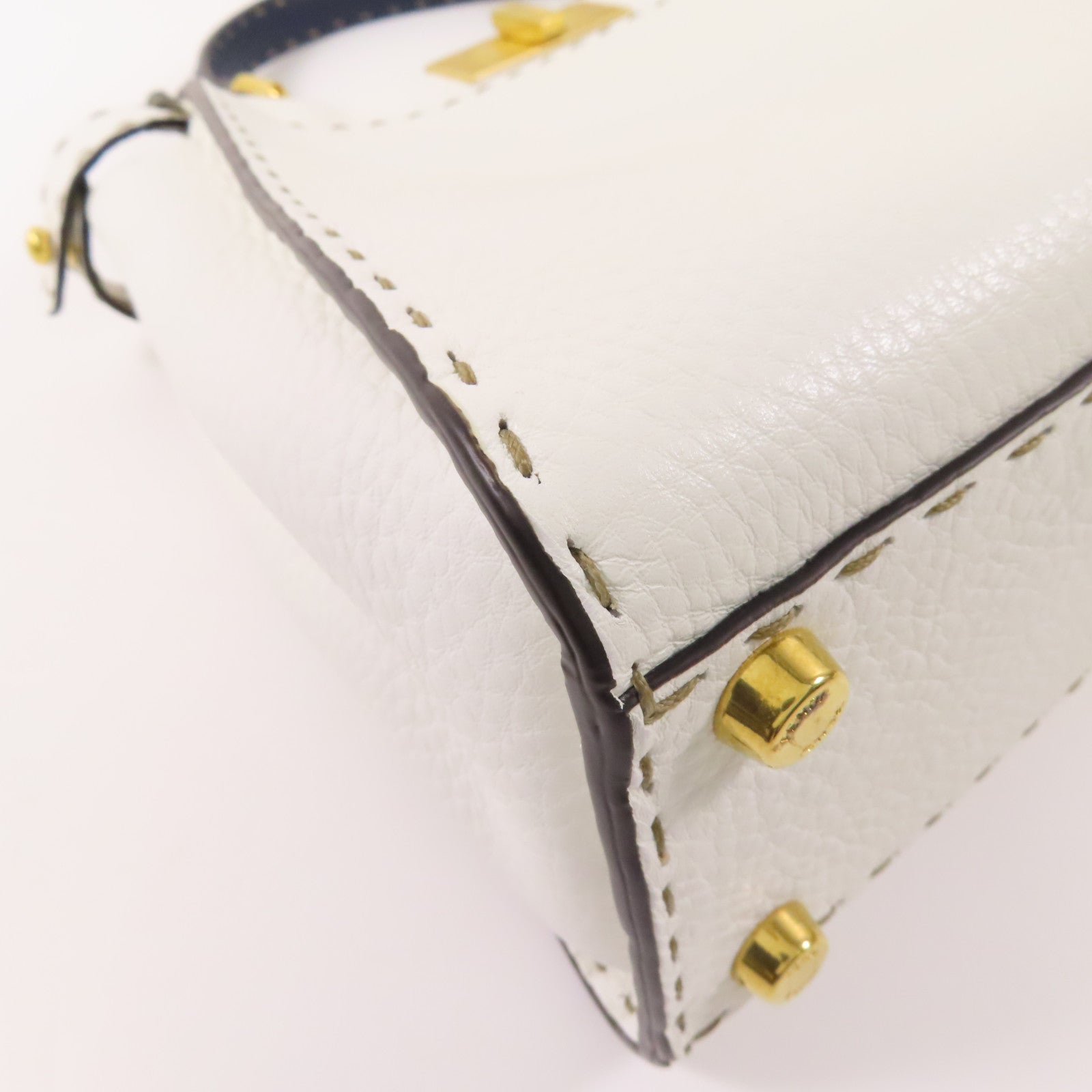 FENDI 牛皮皮革Peekaboo金扣手挽肩背兩用袋