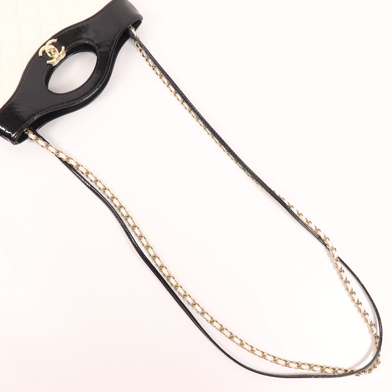 CHANEL 漆皮皮革Chanel 31 Mini金扣手挽肩背兩用袋