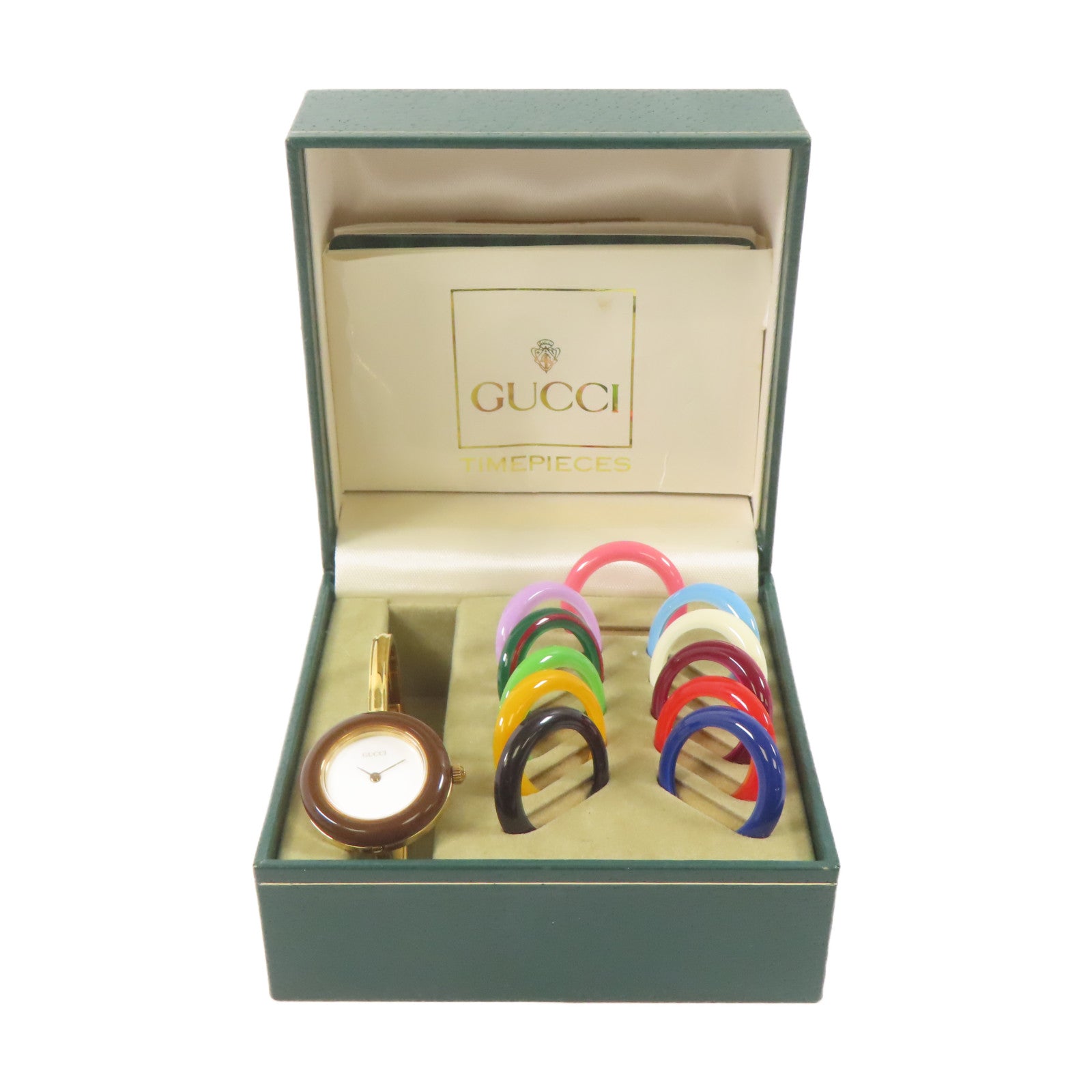 GUCCI Gucci Vintage Watch PVC/金屬手錶石英機芯白色