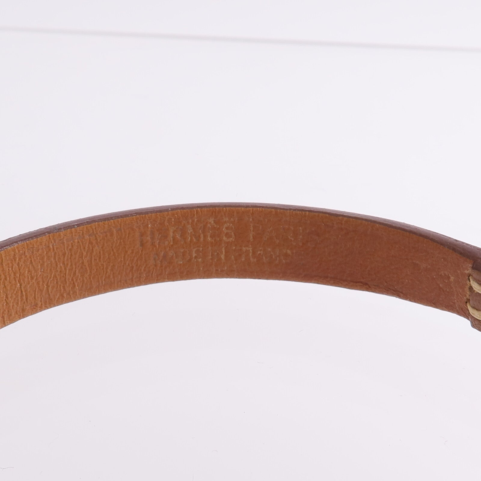 HERMES Swift皮革Mini Rivale Bracelet手帶Gold