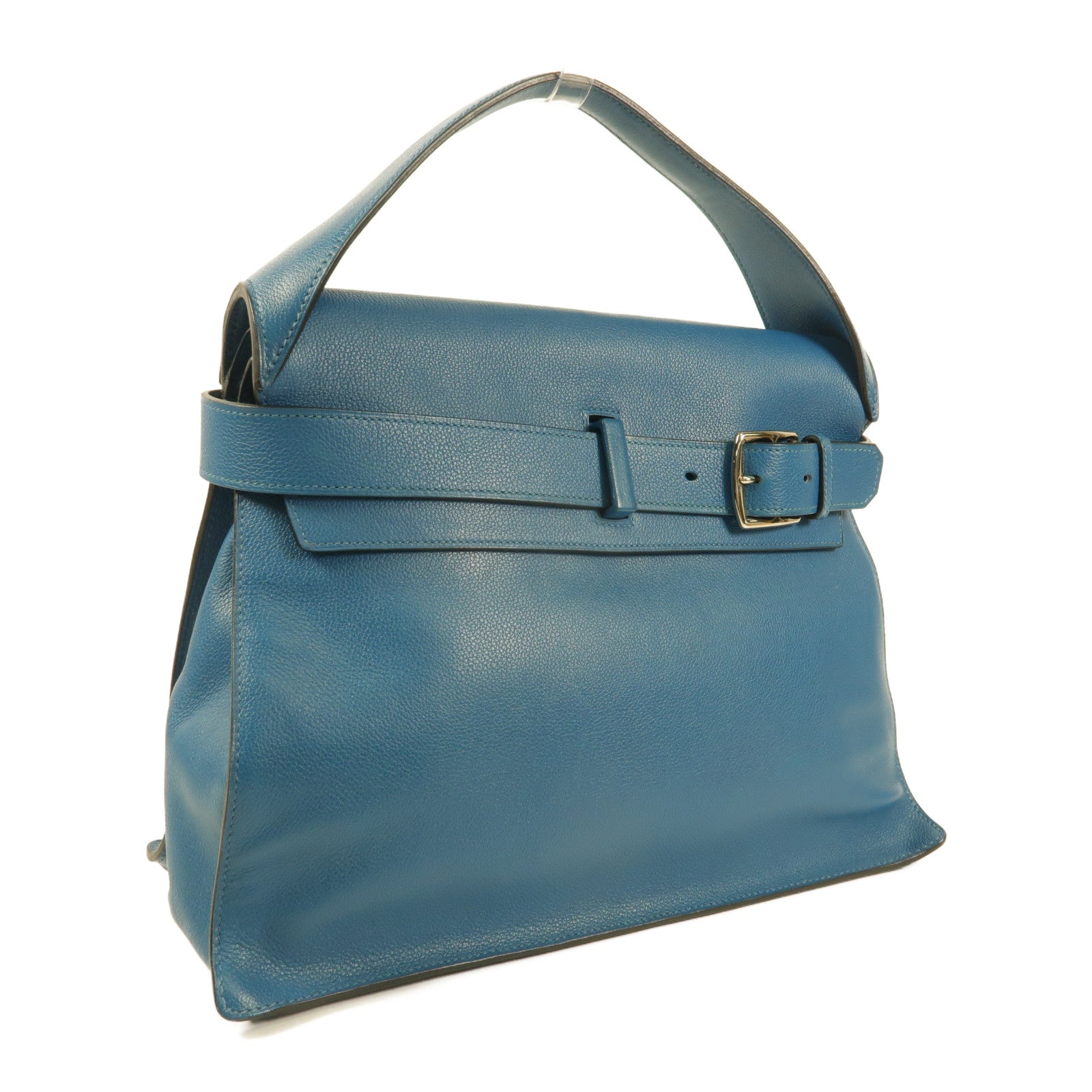 HERMES Evercolor皮革Etribelt手挽袋Bleu De Galice