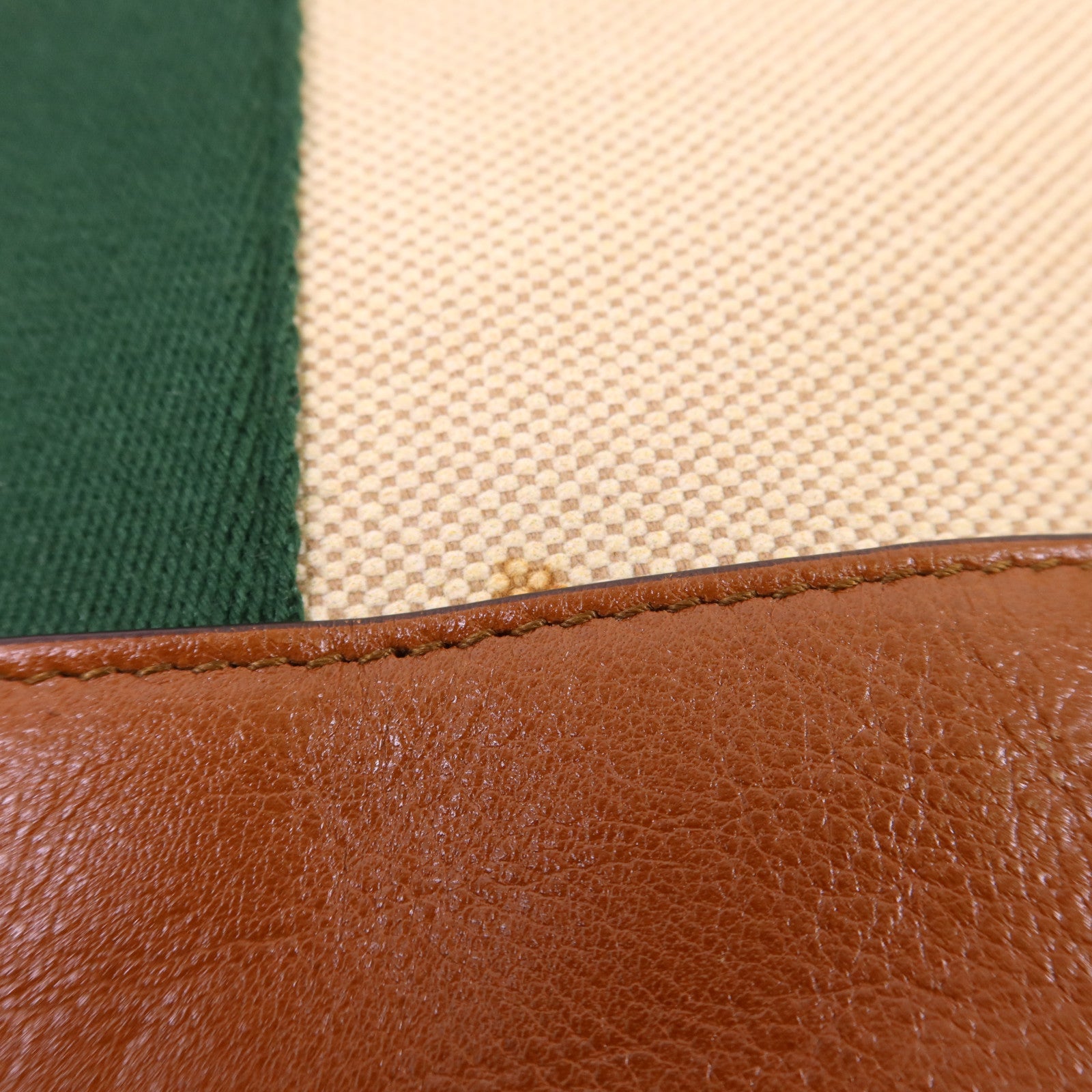 GUCCI 帆布Sherry Line Vintage Tote Bag金扣手挽肩背兩用袋