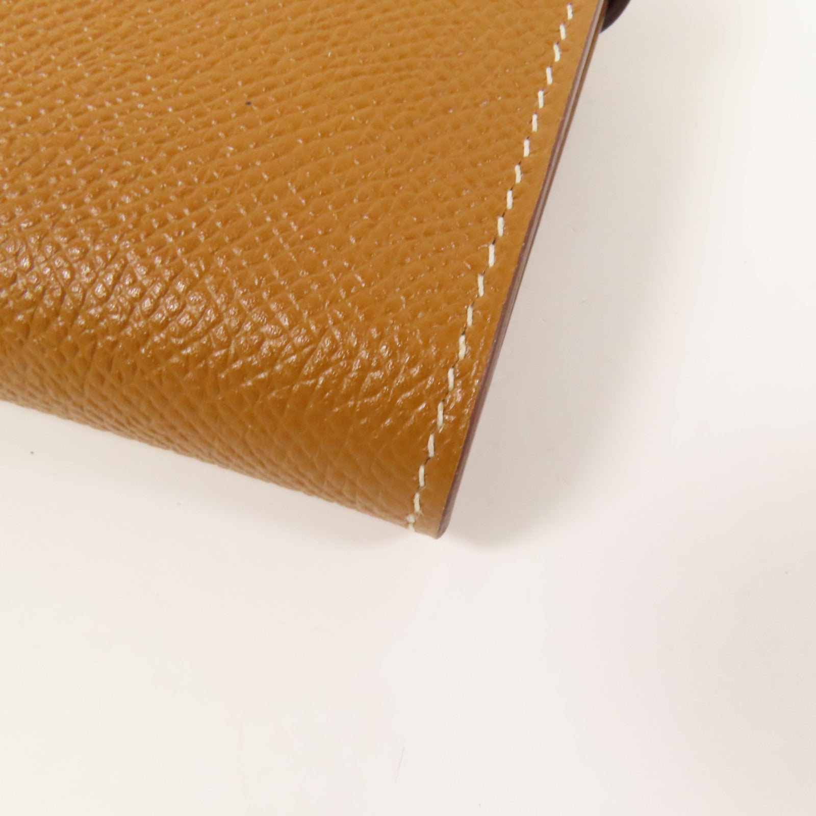 HERMES Epsom皮革Kelly Wallet銀扣長錢包Gold