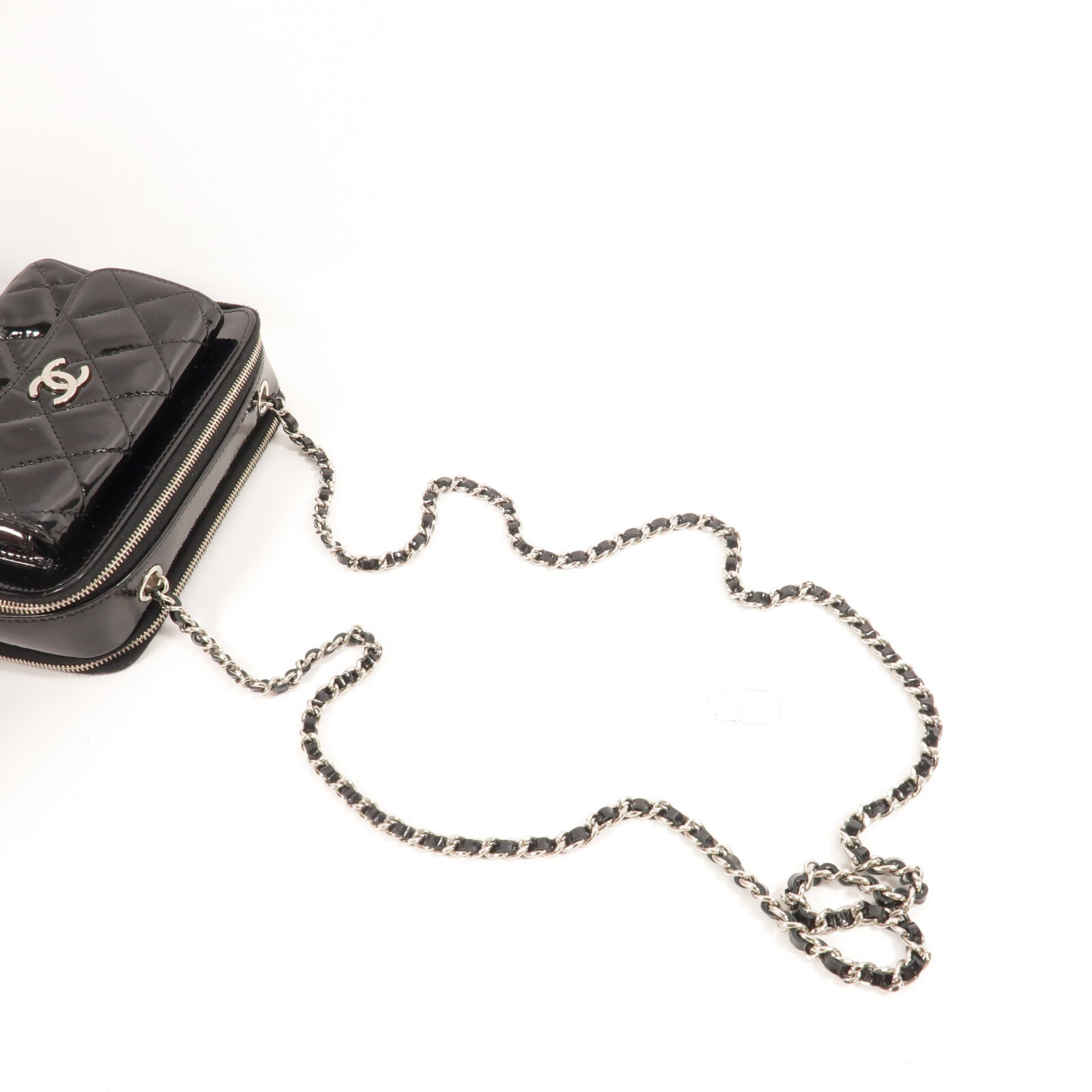 CHANEL 漆皮皮革Chain Shoulder鏈帶肩背袋