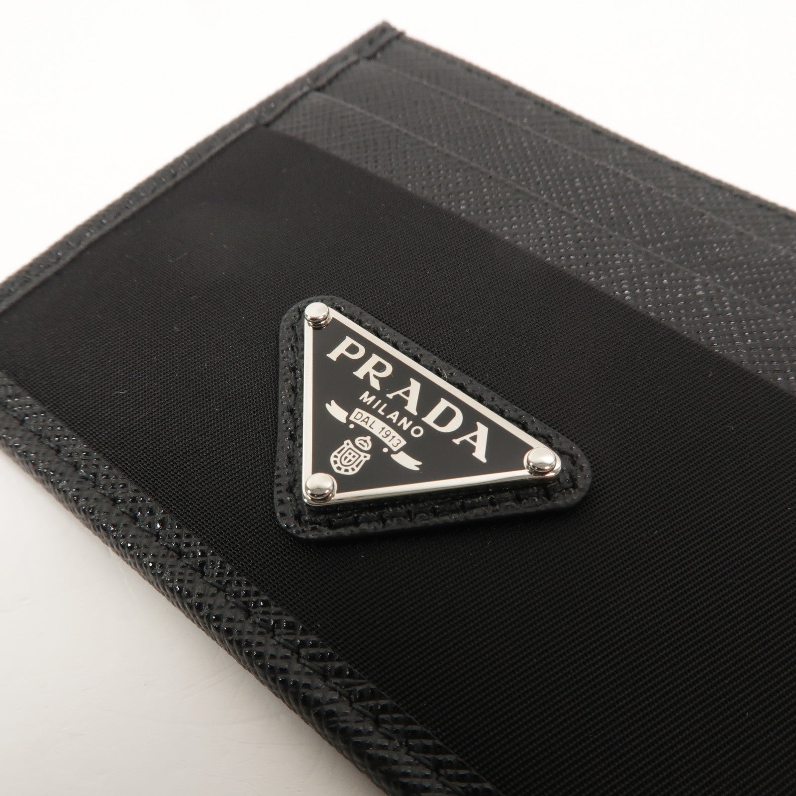 PRADA 尼龍/皮革Re-Nylon & Saffiano Leather Card Holder卡片套