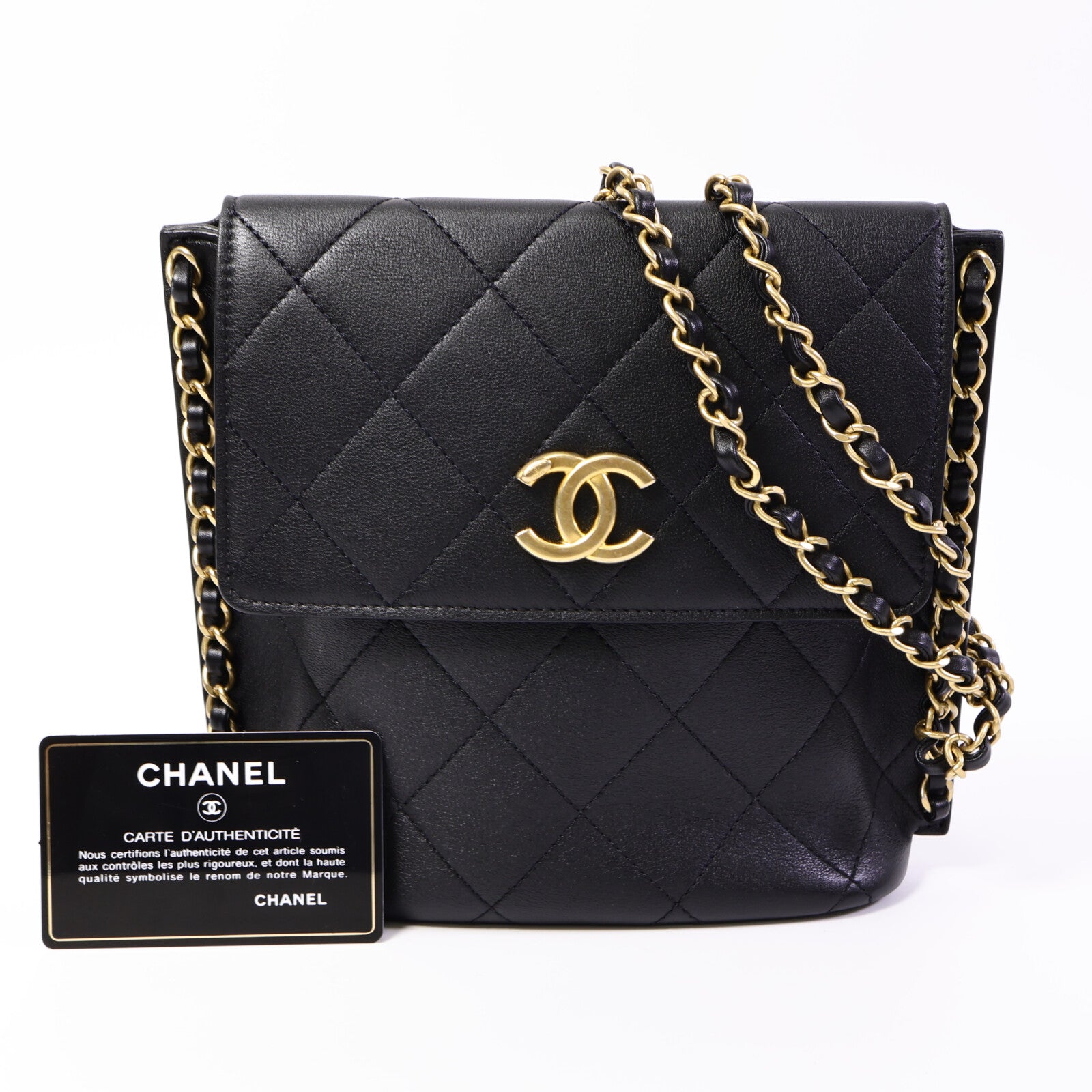 CHANEL 牛皮皮革Chain Shoulder Bag鏈帶肩背袋