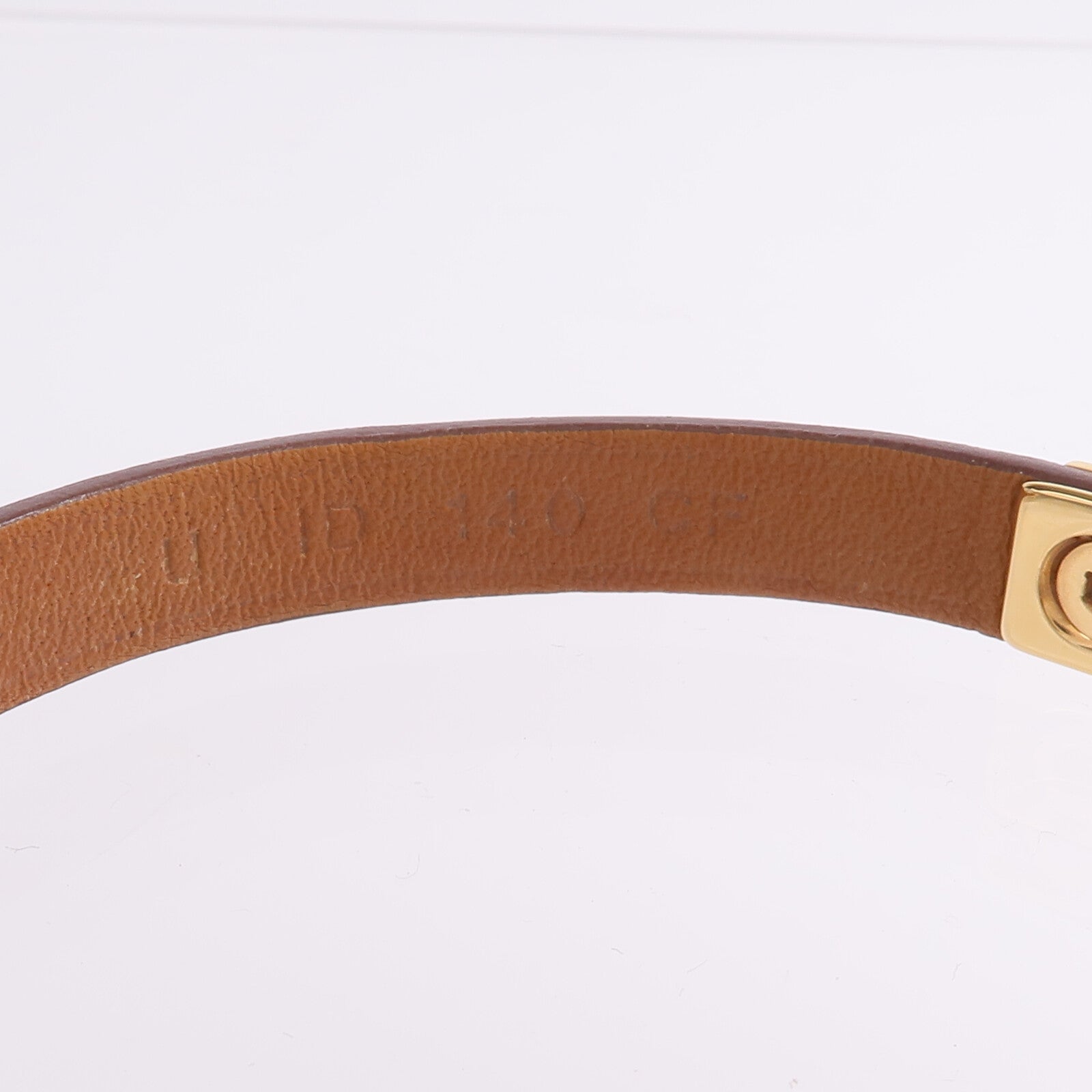 HERMES Swift皮革Mini Rivale Bracelet手帶Gold
